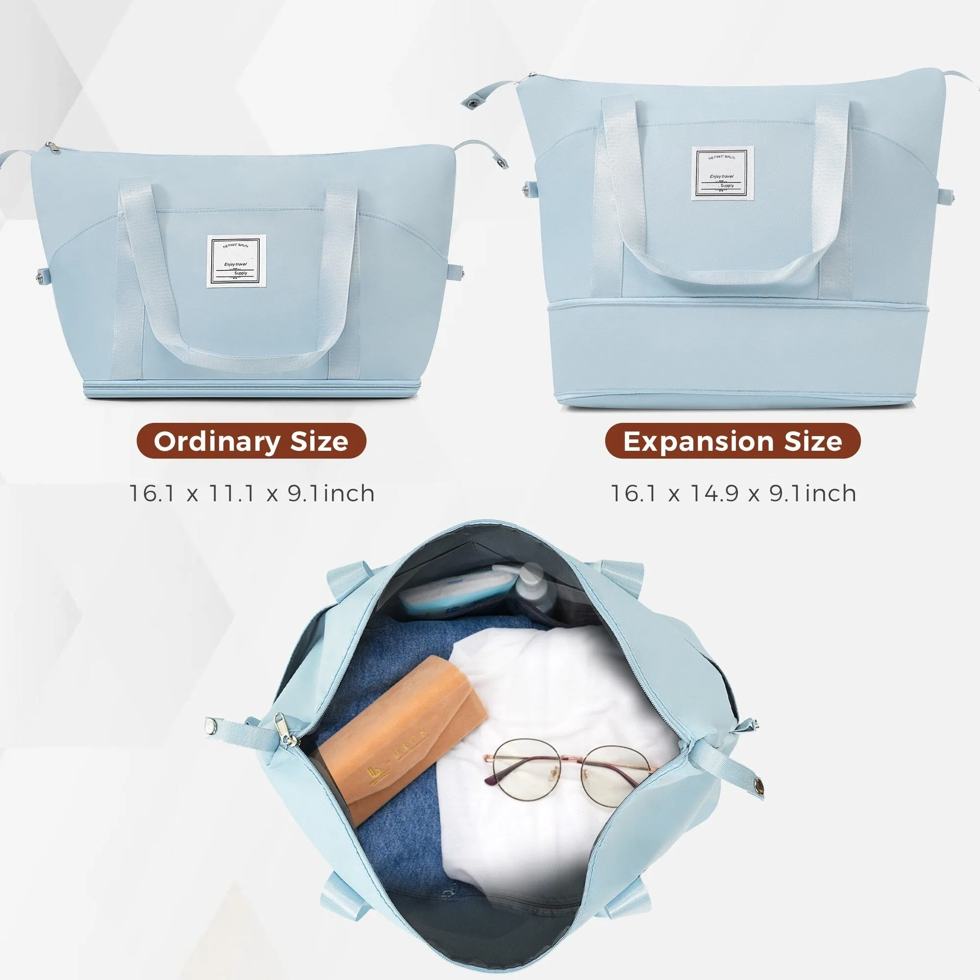 5 Piece Luggage Sets with USB Port and Travel Bag and Spinner Wheels
