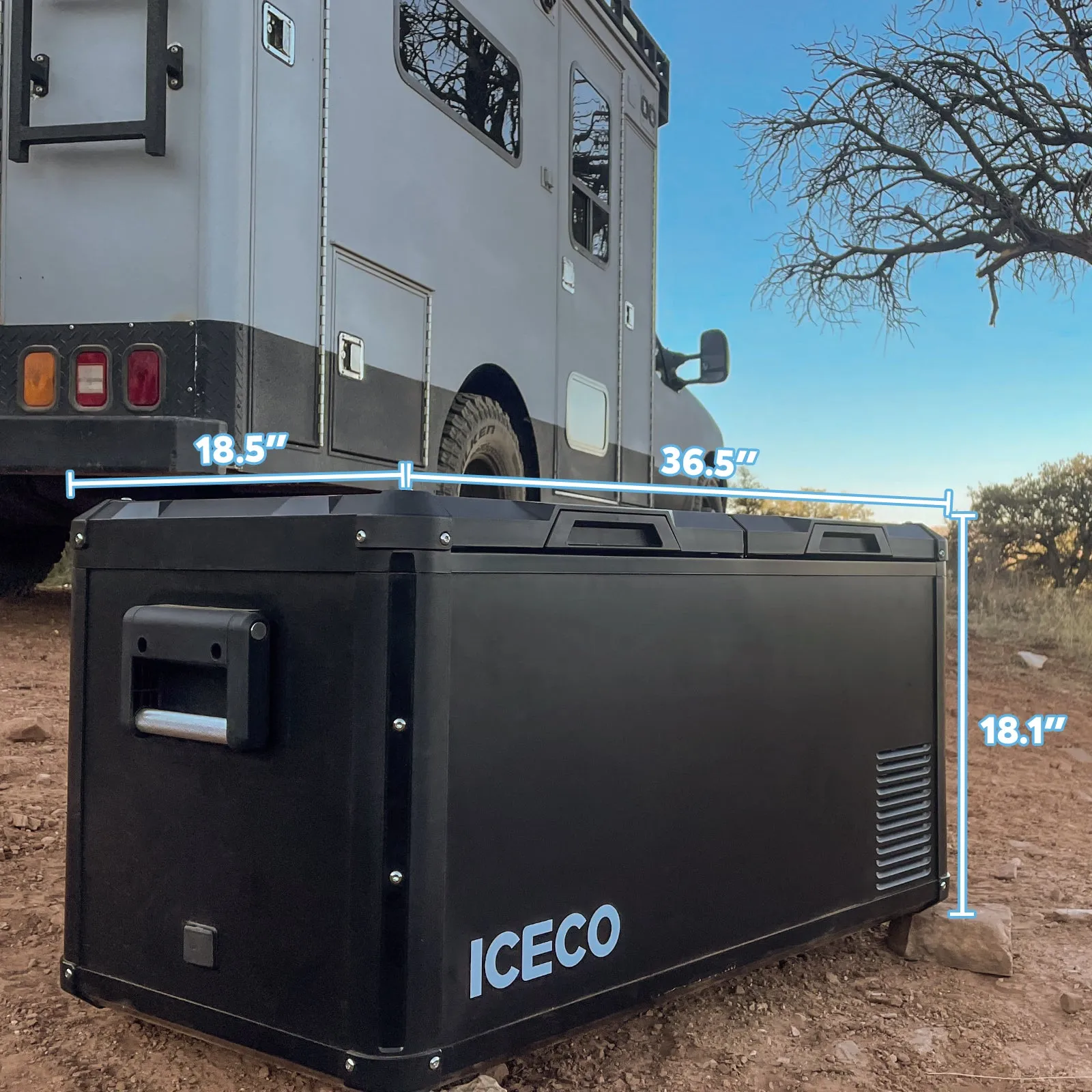 79.2QT VL75ProD Fridge Freezer with Camping Cot | ICECO