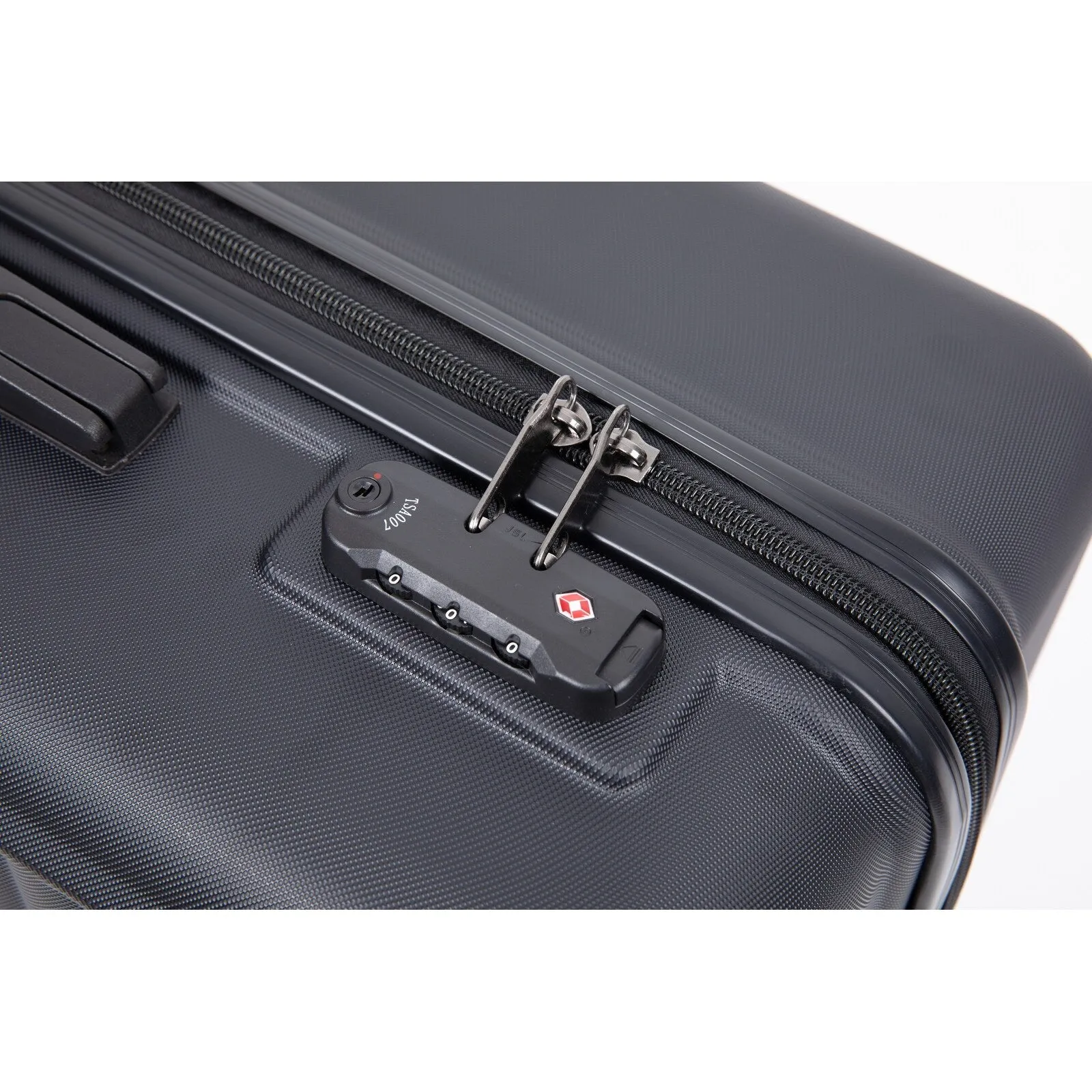 ABS 3 Piece Luggage Sets with TSA Lock and 2 Hooks, (20/24/28) Lightweight Suitcase with Spinner Wheels and Adjustable Pull Rod
