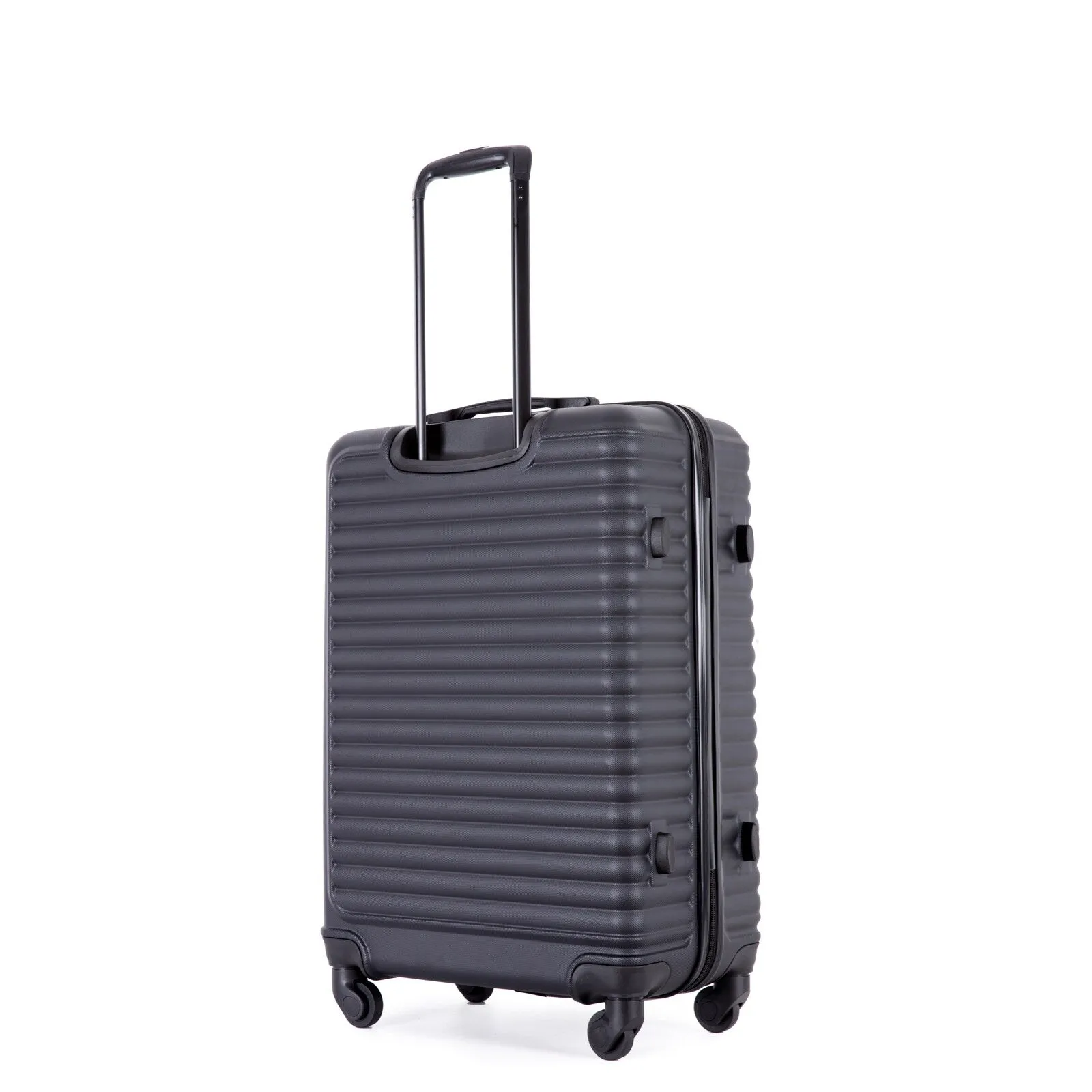 ABS 3 Piece Luggage Sets with TSA Lock and 2 Hooks, (20/24/28) Lightweight Suitcase with Spinner Wheels and Adjustable Pull Rod