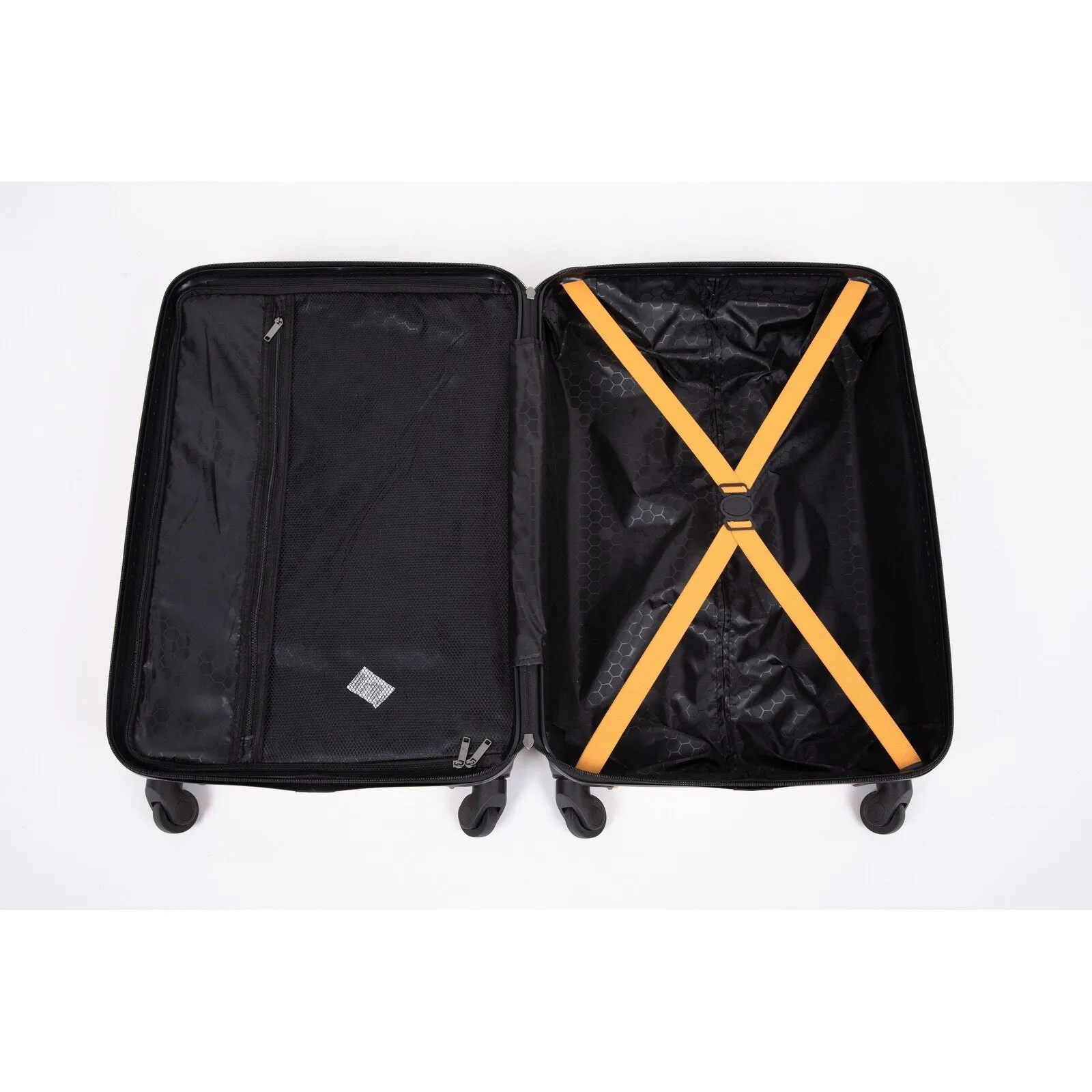 ABS 3 Piece Luggage Sets with TSA Lock and 2 Hooks, (20/24/28) Lightweight Suitcase with Spinner Wheels and Adjustable Pull Rod