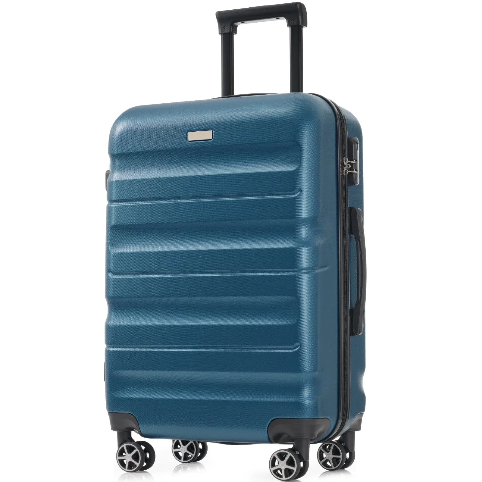 ABS Hardshell 6-Piece Luggage Set with Spinner Wheels and Combination Lock (12/14/16/20/24/28) Inch