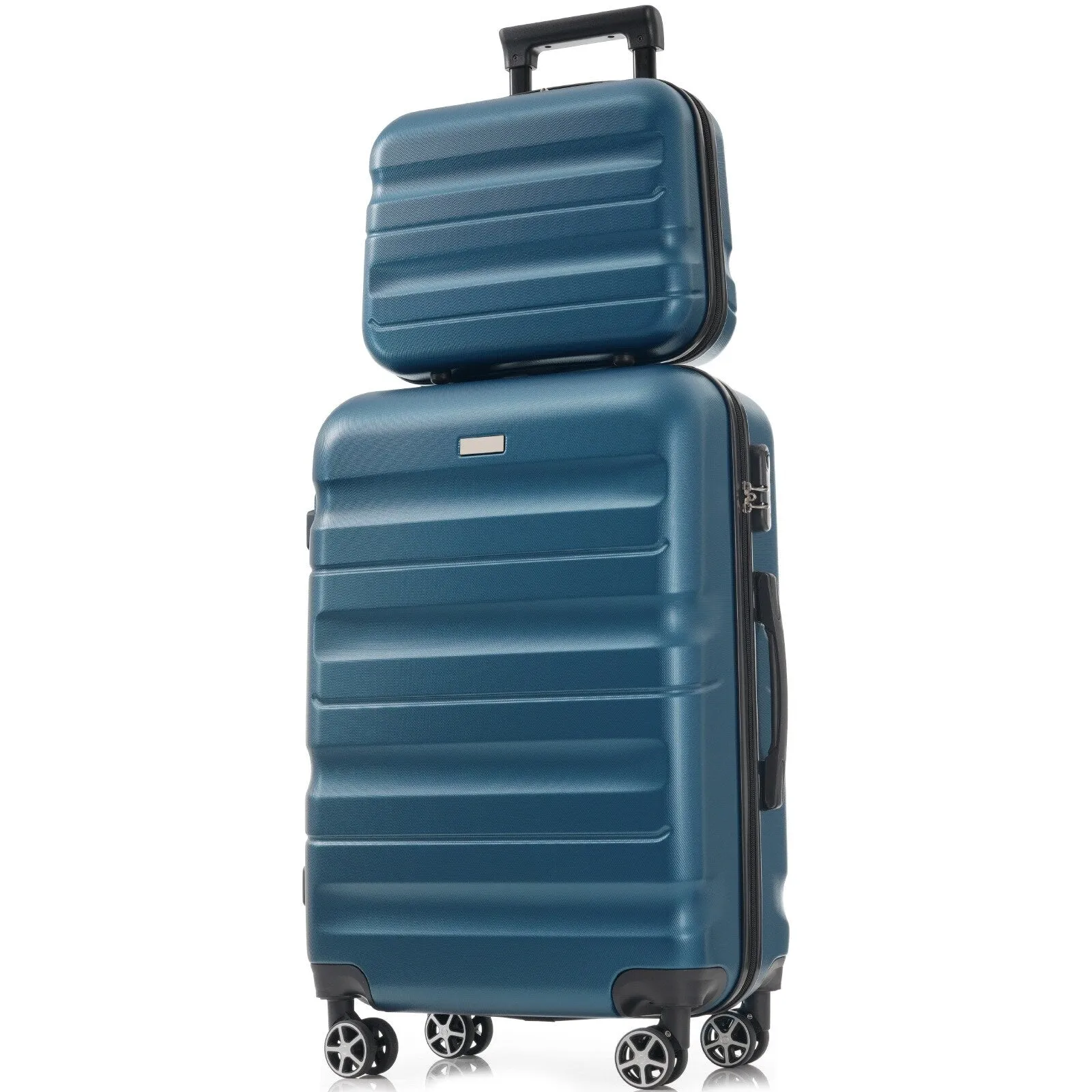 ABS Hardshell 6-Piece Luggage Set with Spinner Wheels and Combination Lock (12/14/16/20/24/28) Inch