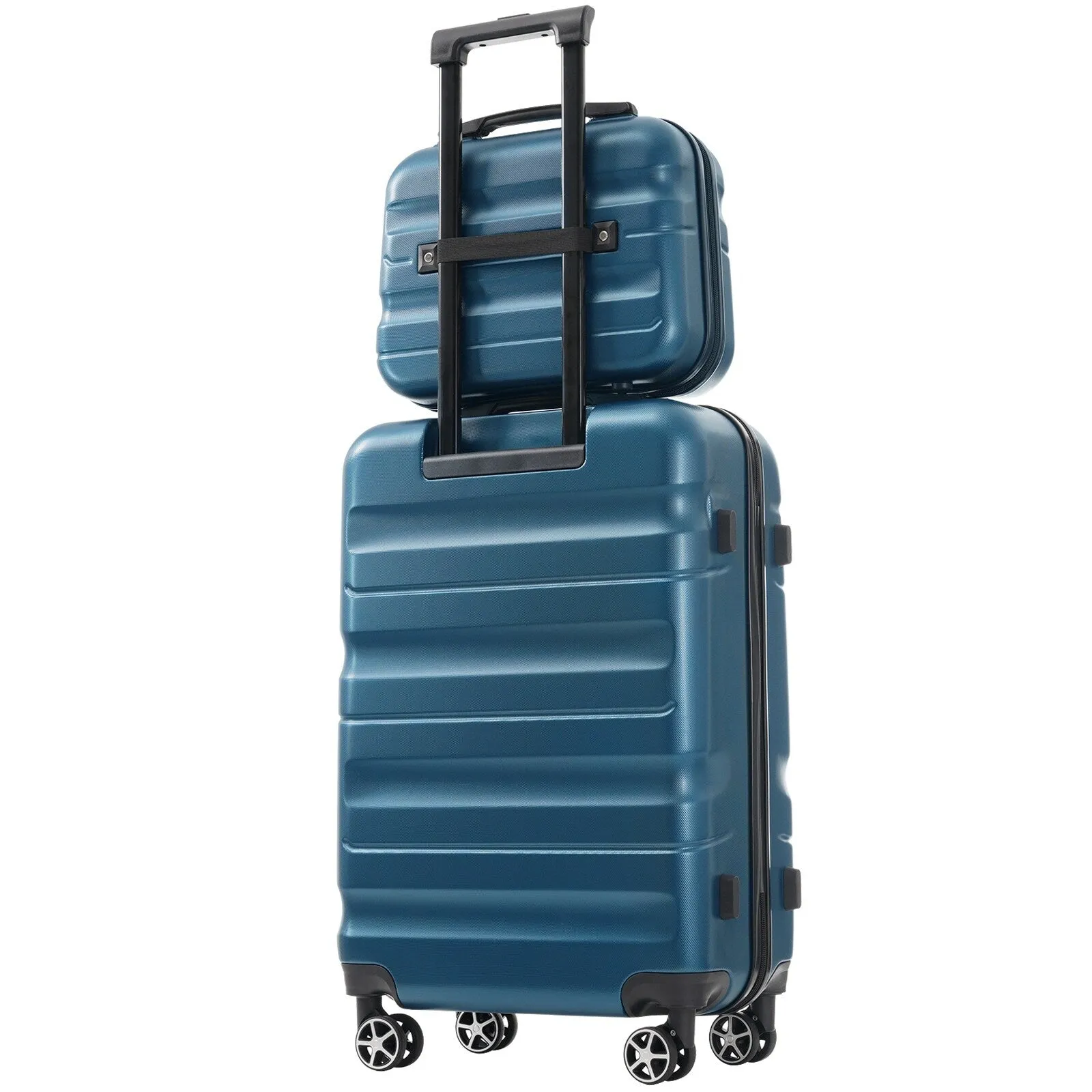 ABS Hardshell 6-Piece Luggage Set with Spinner Wheels and Combination Lock (12/14/16/20/24/28) Inch