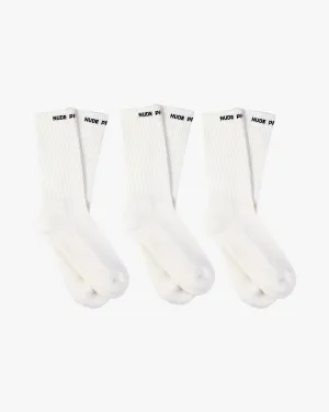 Allday Socks White 3Xpack