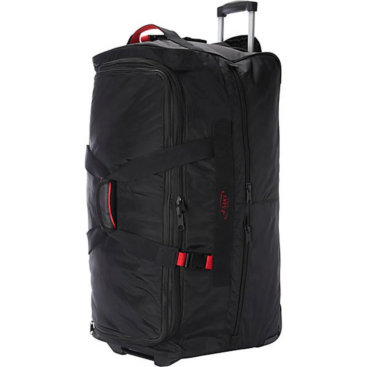 A.SAKS Rolling Trolley Duffel Bag 31-Inch Large Check-In, Expandable with 2-Wheels and Telescoping Handle