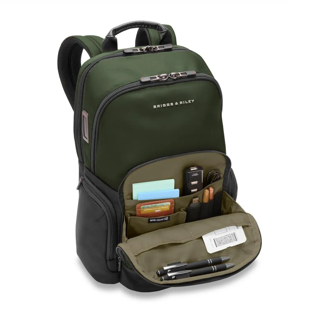 Briggs & Riley Recycled Day Bag Medium Multi-Pocket Backpack