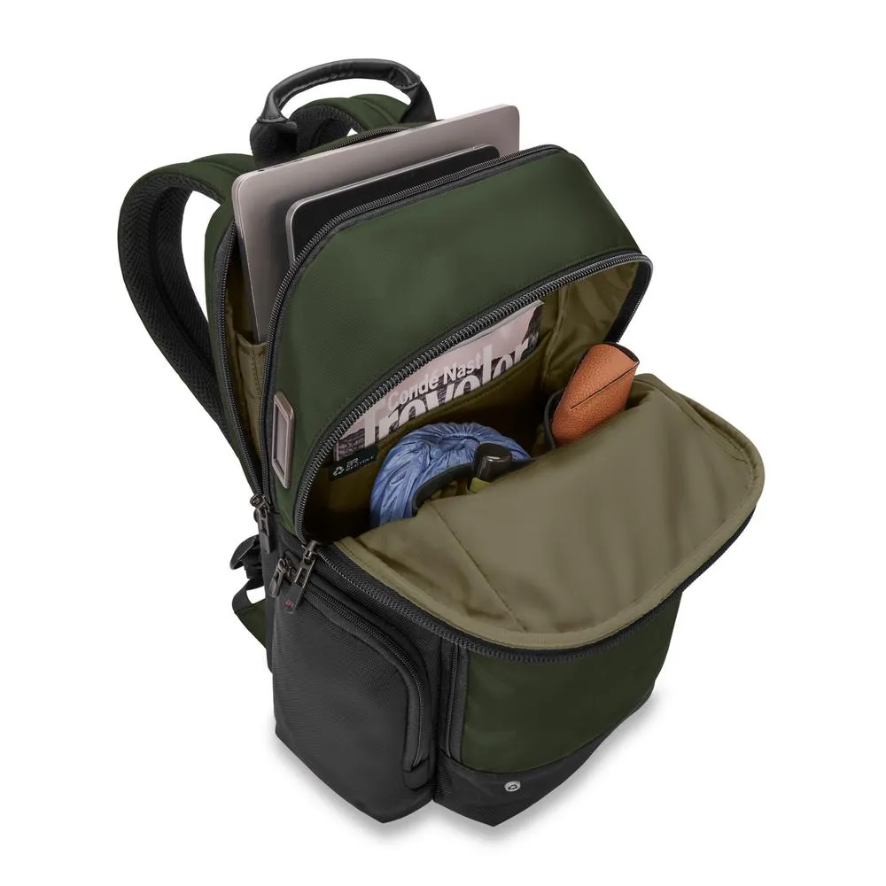 Briggs & Riley Recycled Day Bag Medium Multi-Pocket Backpack