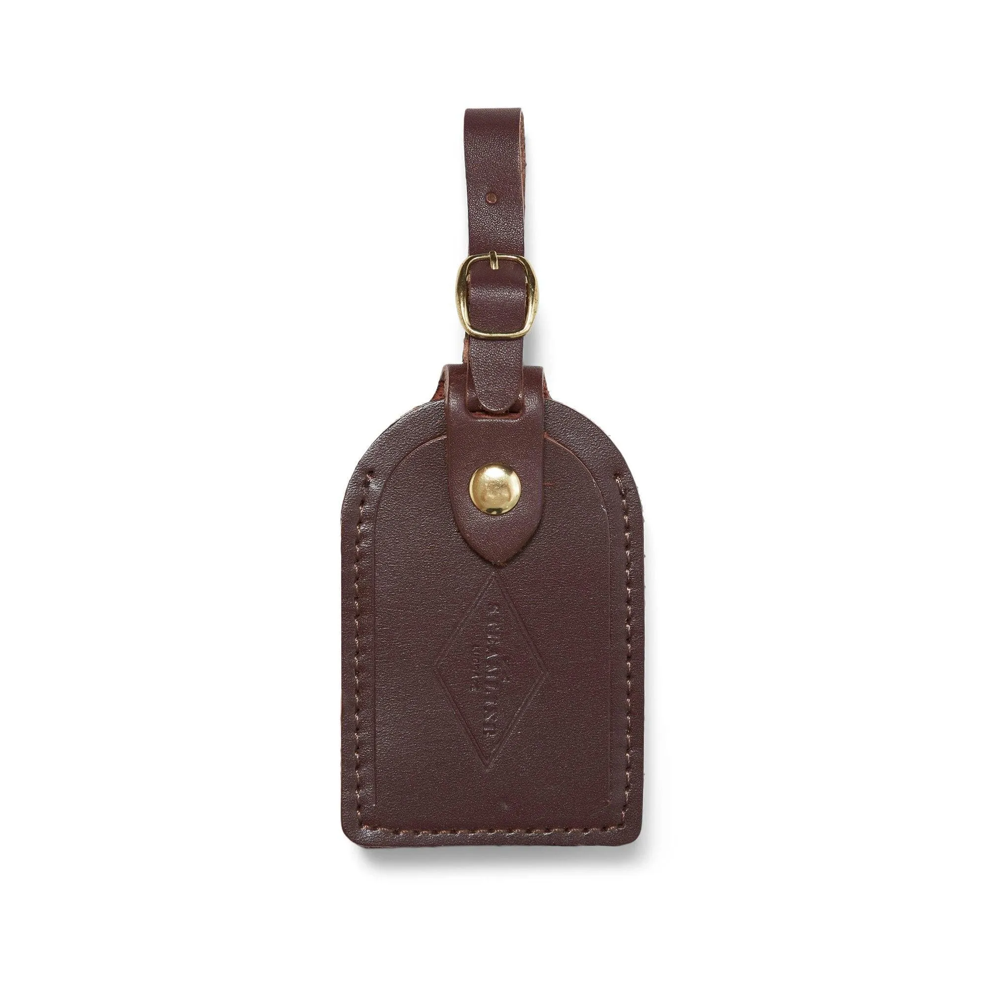 Chocolate Brown Leather - Luggage Tag