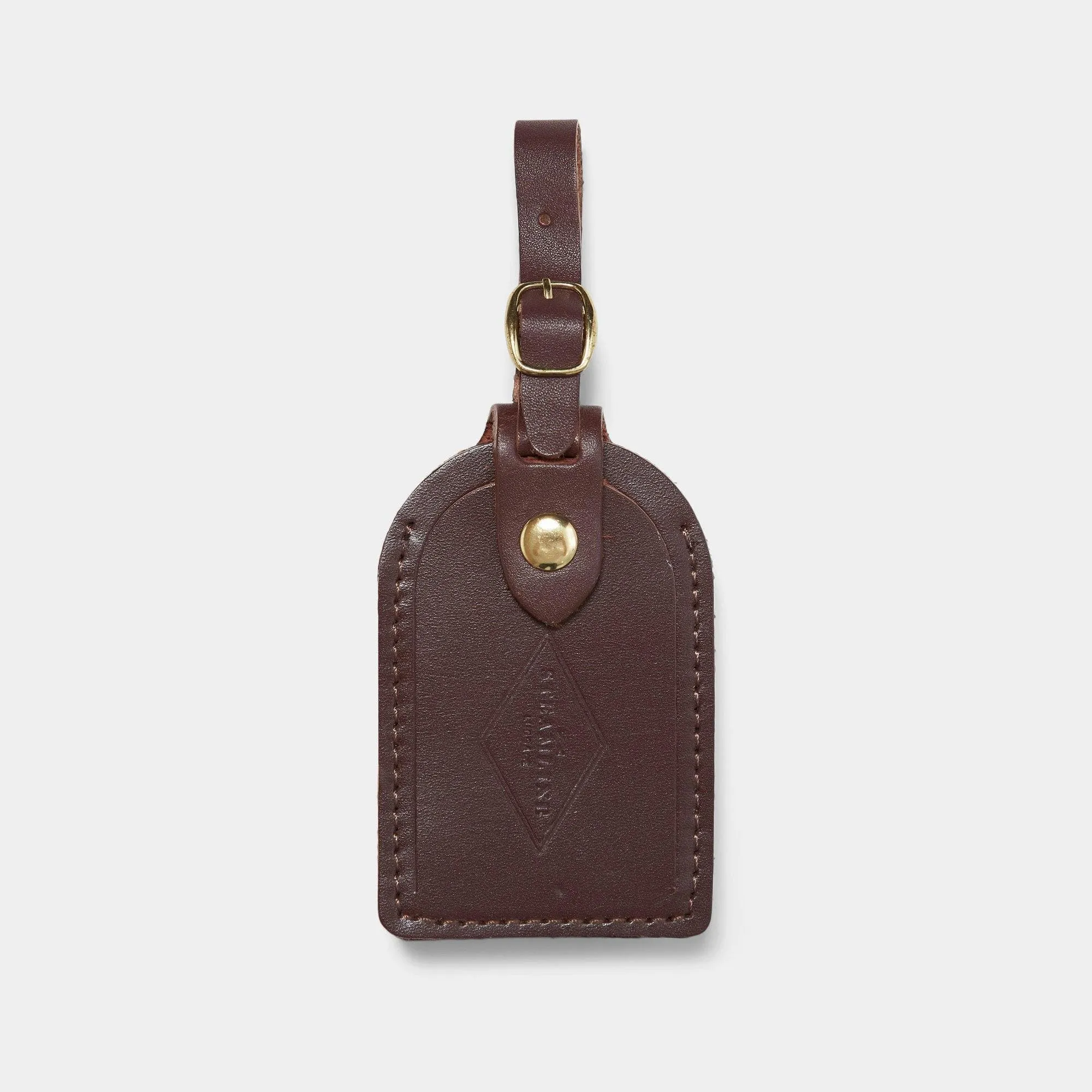 Chocolate Brown Leather - Luggage Tag