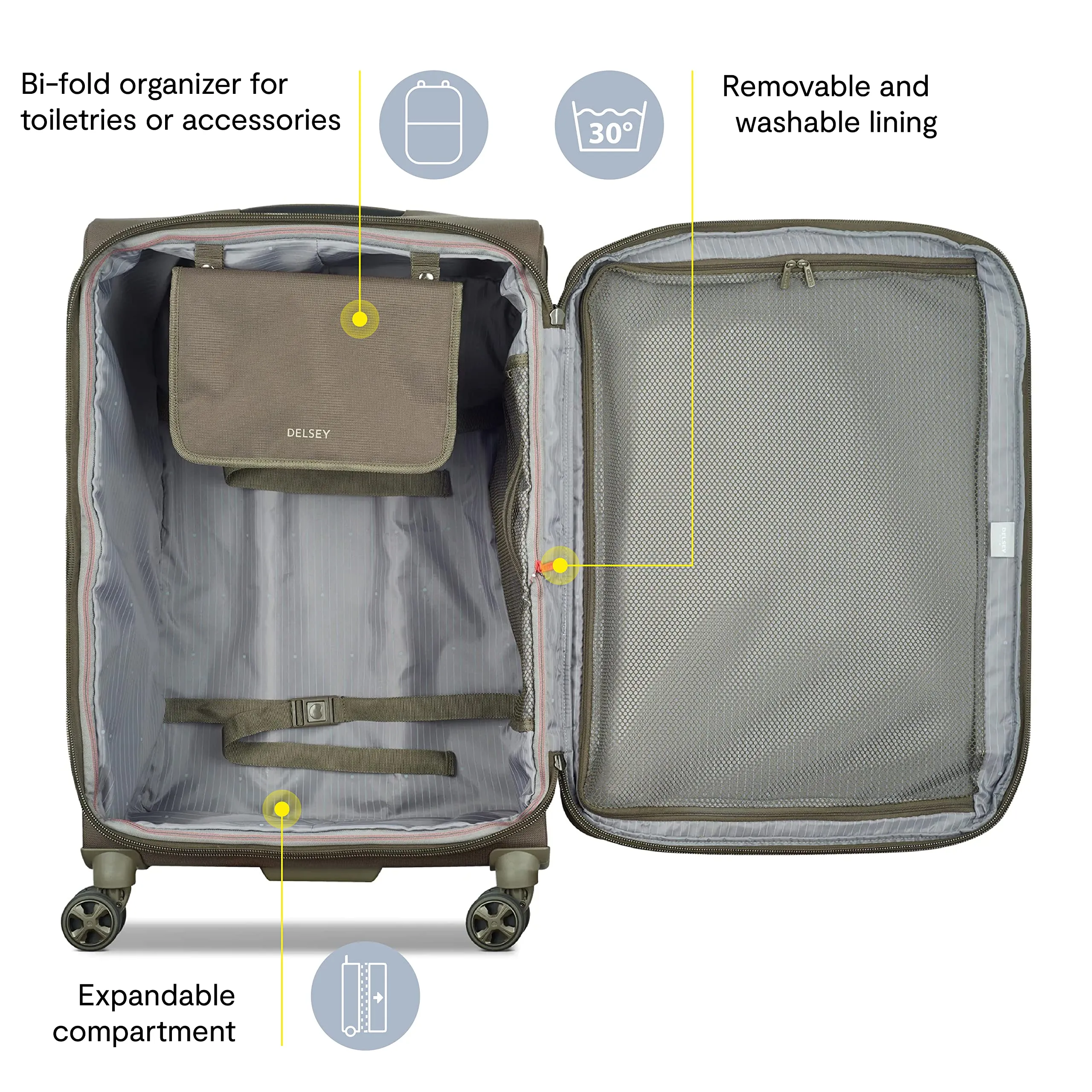 Delsey Paris Helium DLX Softside Expandable 29" Luggage with Spinner Wheels