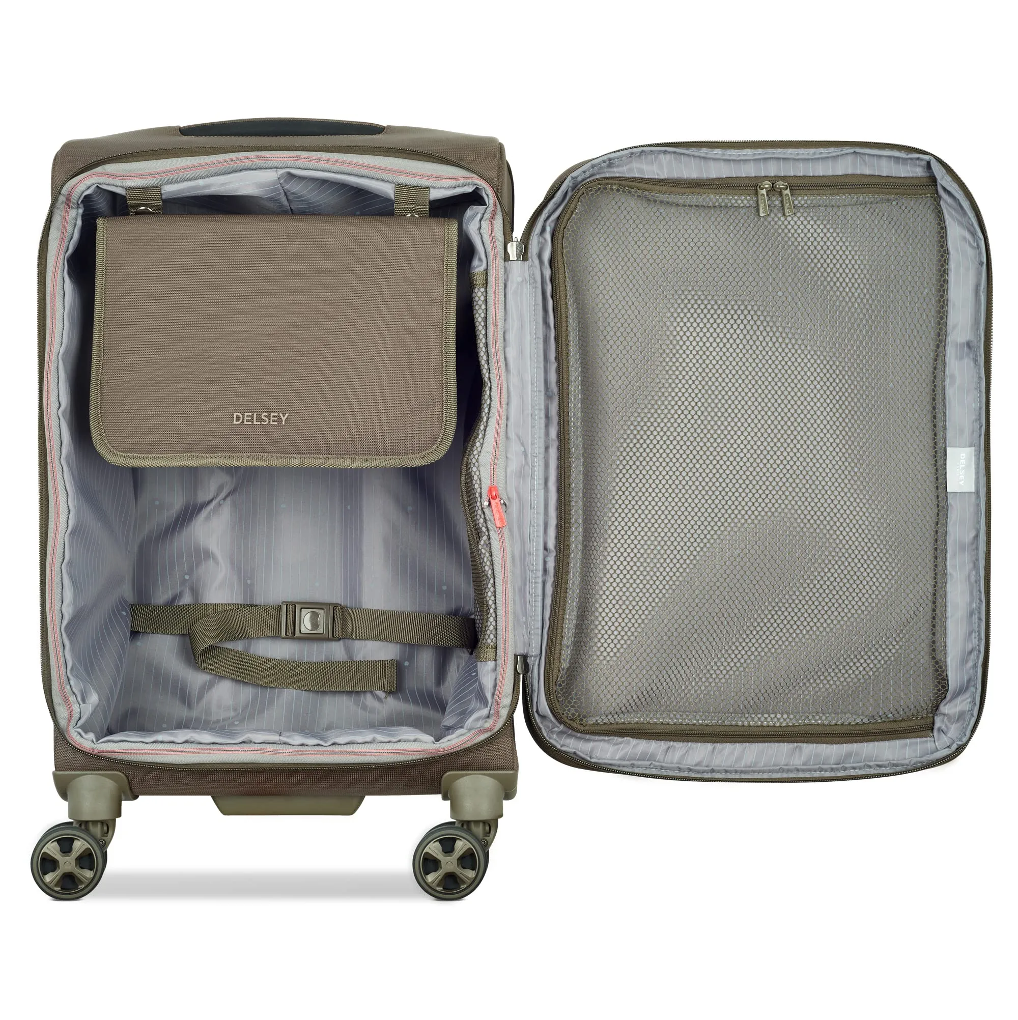 Delsey Paris Helium DLX Softside Expandable Carry On Luggage with Spinner Wheels