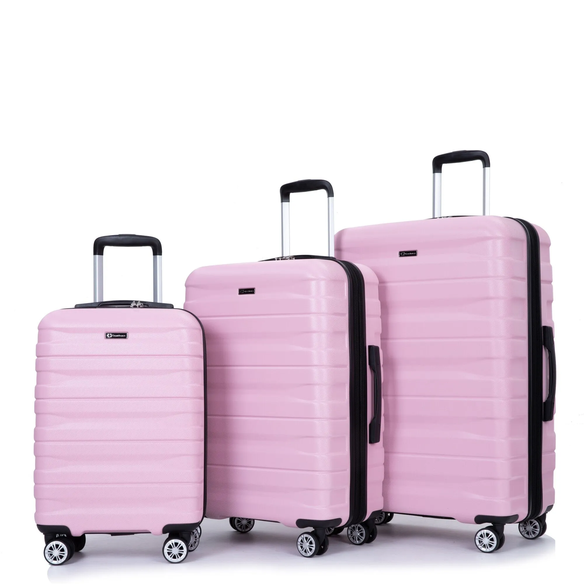 Double Spinner Wheels Luggage Sets with Hooks and TSA Lock