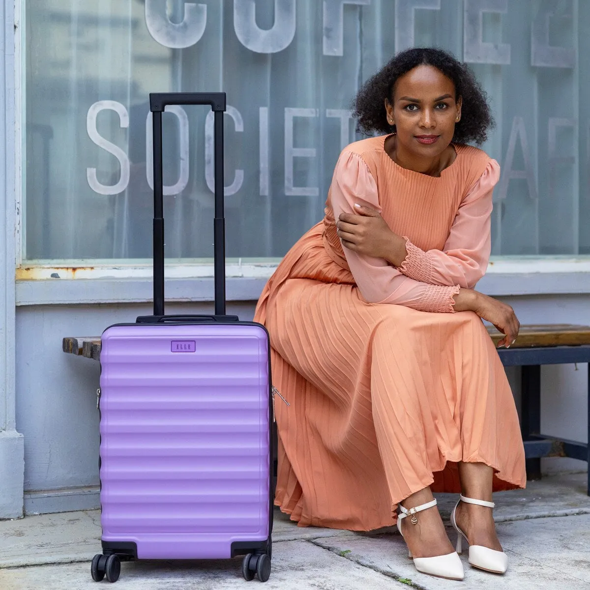 ELLE Excursion 3 Piece Expandable Chic Spinner Luggage Set