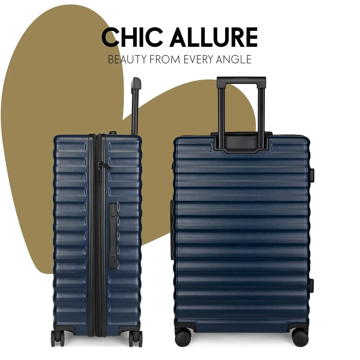 ELLE Excursion 3 Piece Expandable Chic Spinner Luggage Set