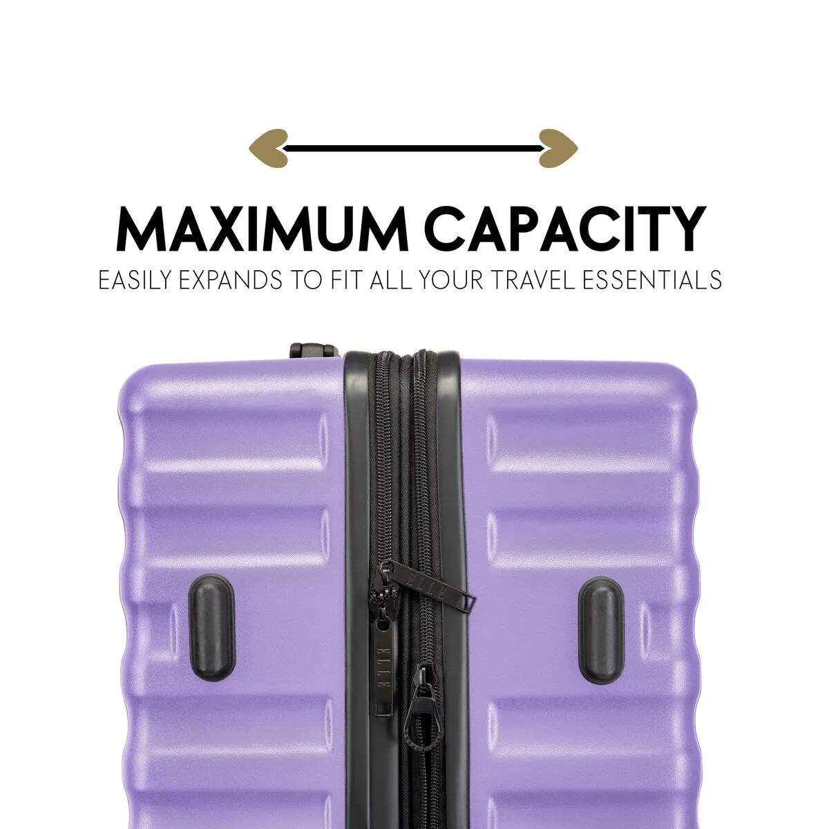 ELLE Excursion 3 Piece Expandable Chic Spinner Luggage Set
