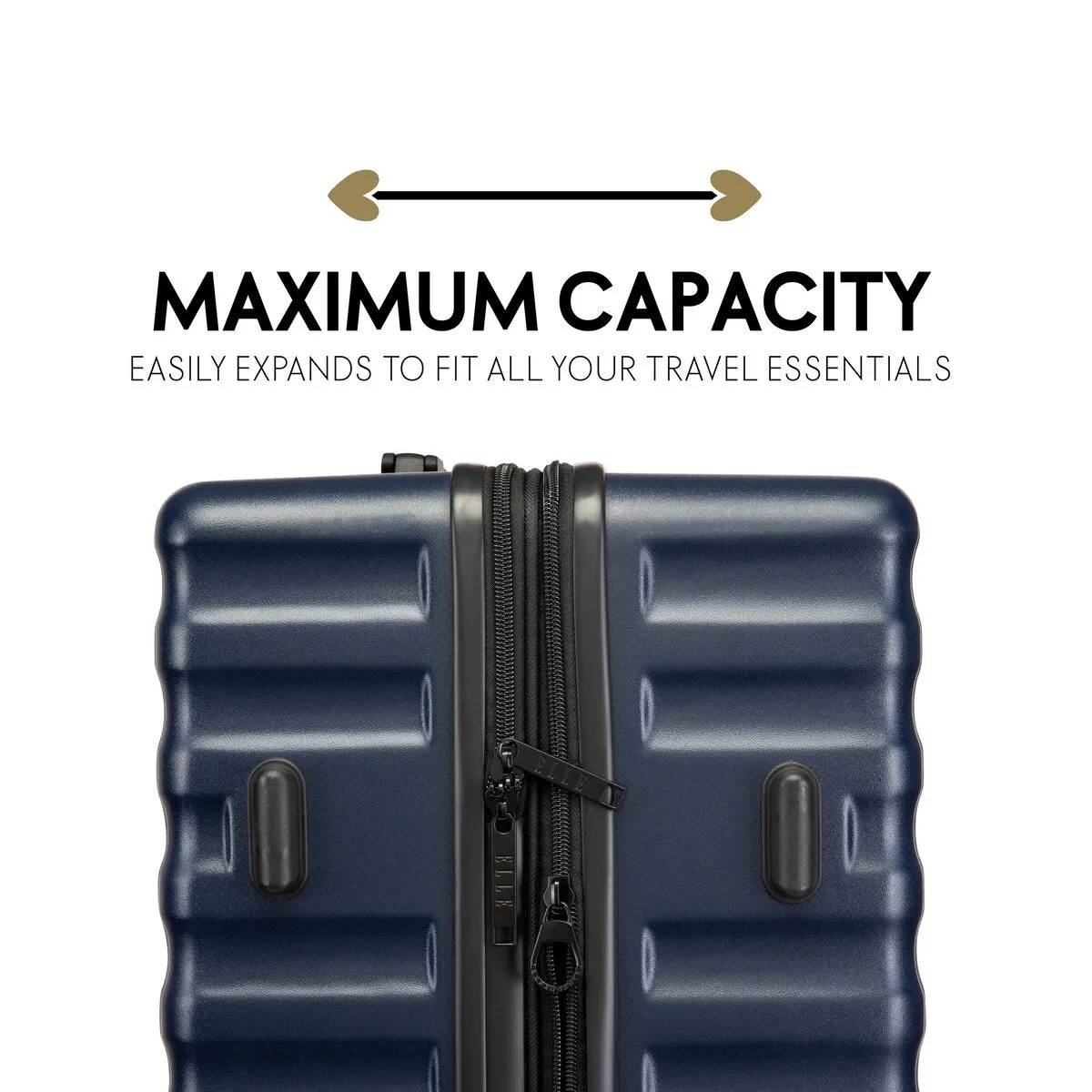 ELLE Excursion 3 Piece Expandable Chic Spinner Luggage Set