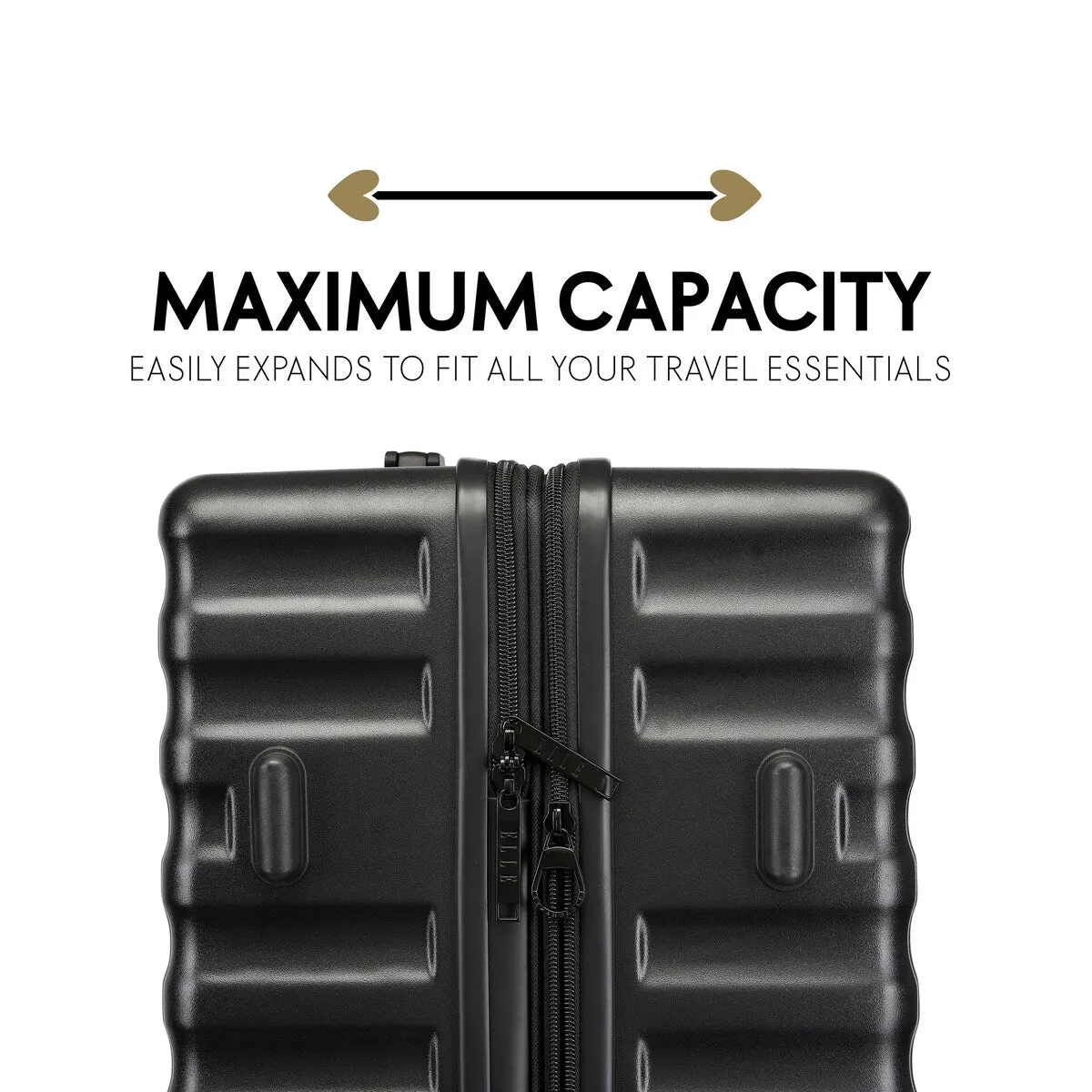 ELLE Excursion 3 Piece Expandable Chic Spinner Luggage Set