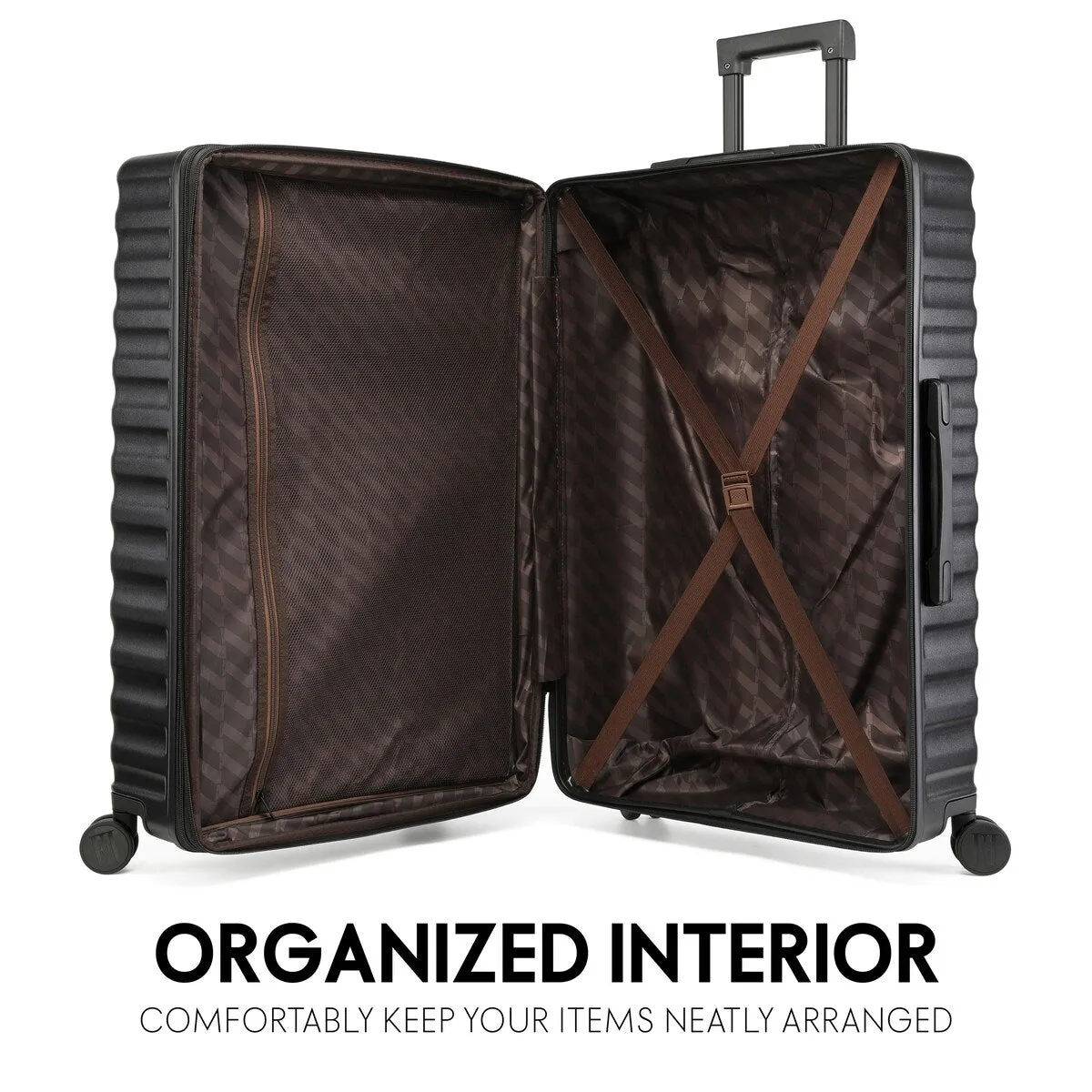 ELLE Excursion 3 Piece Expandable Chic Spinner Luggage Set