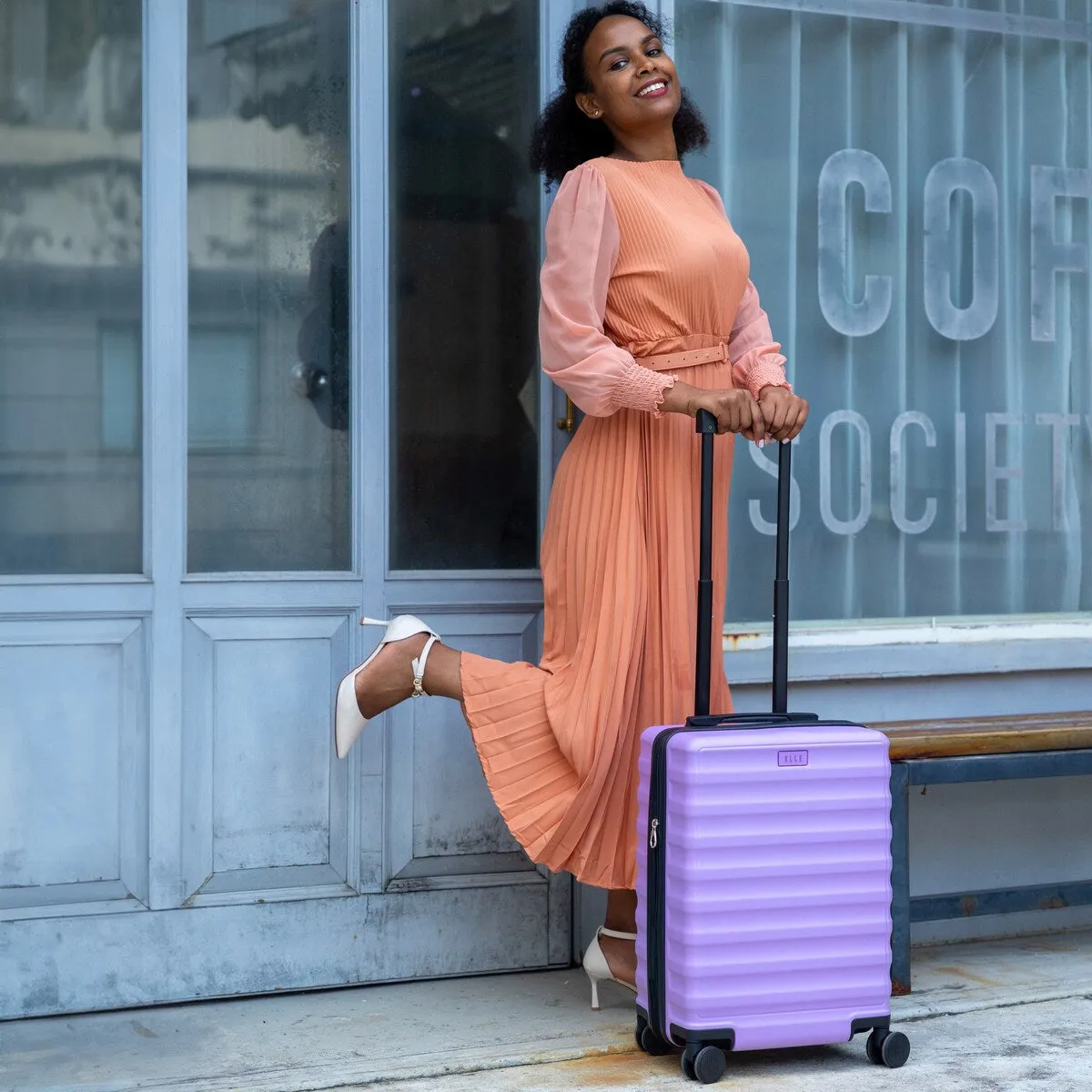 ELLE Excursion 3 Piece Expandable Chic Spinner Luggage Set