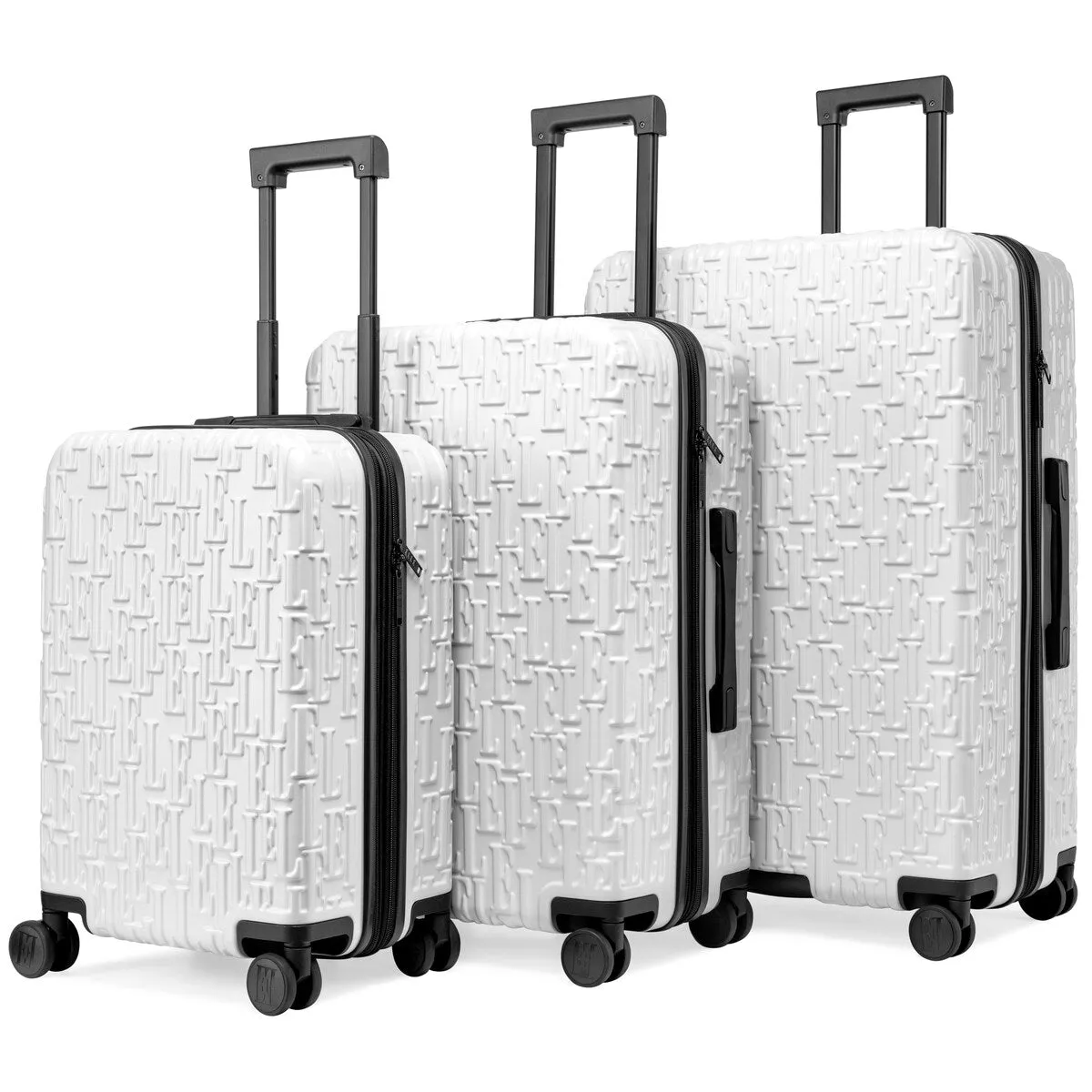 ELLE Wayfarer 3 Piece Expandable Monogram Spinner Luggage Set