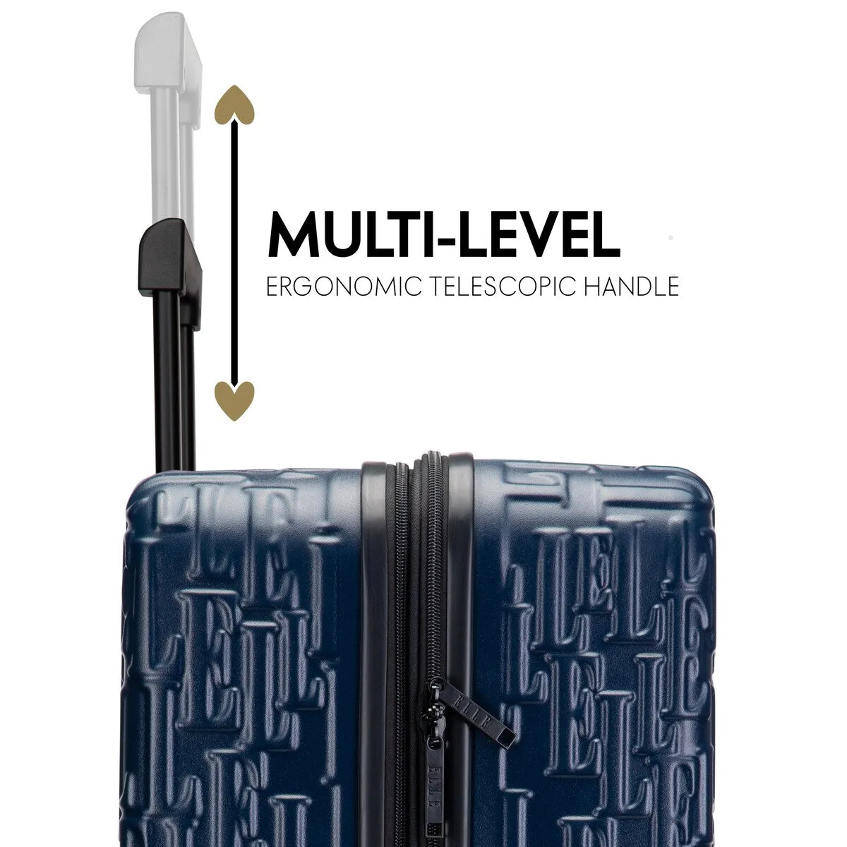 ELLE Wayfarer 3 Piece Expandable Monogram Spinner Luggage Set
