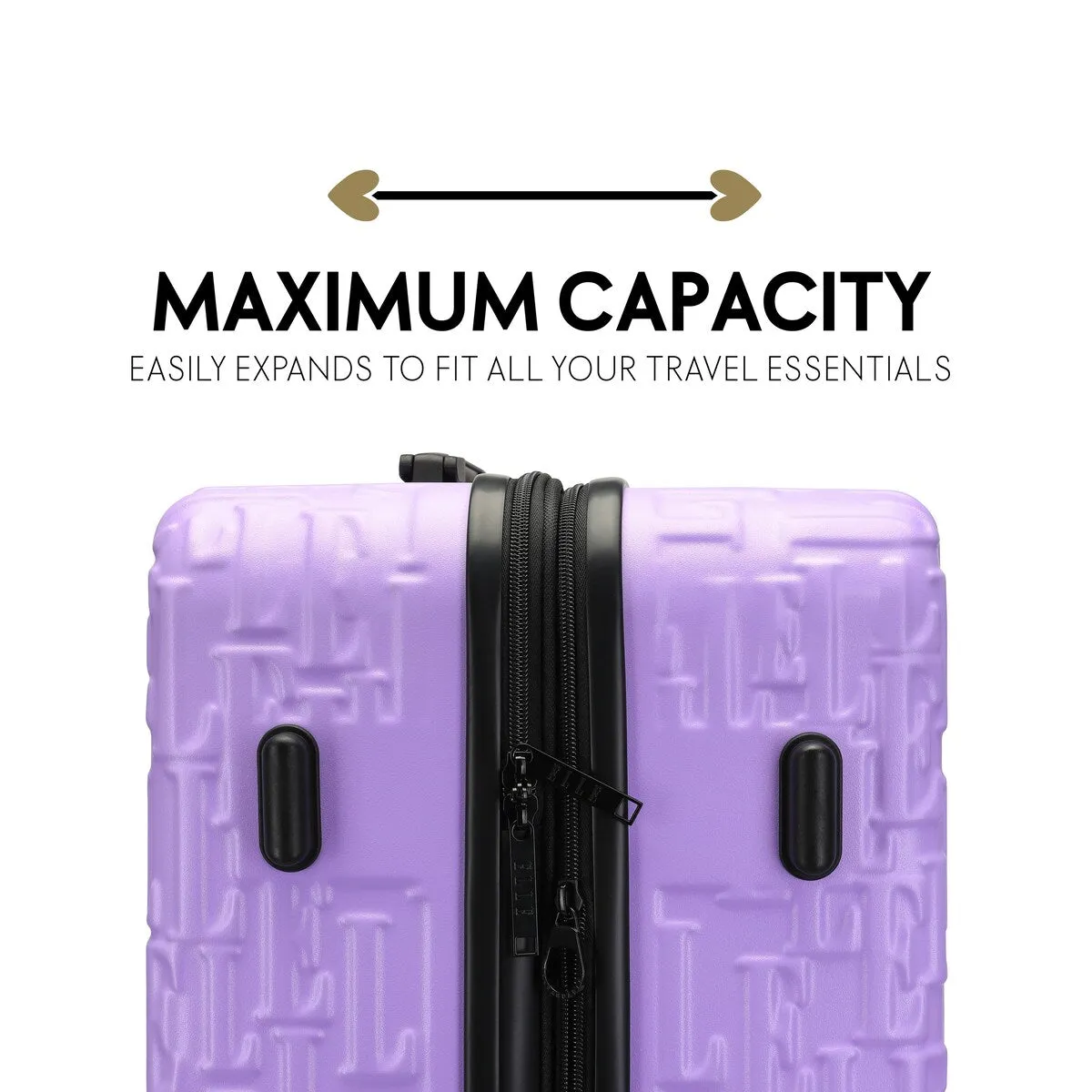 ELLE Wayfarer 3 Piece Expandable Monogram Spinner Luggage Set