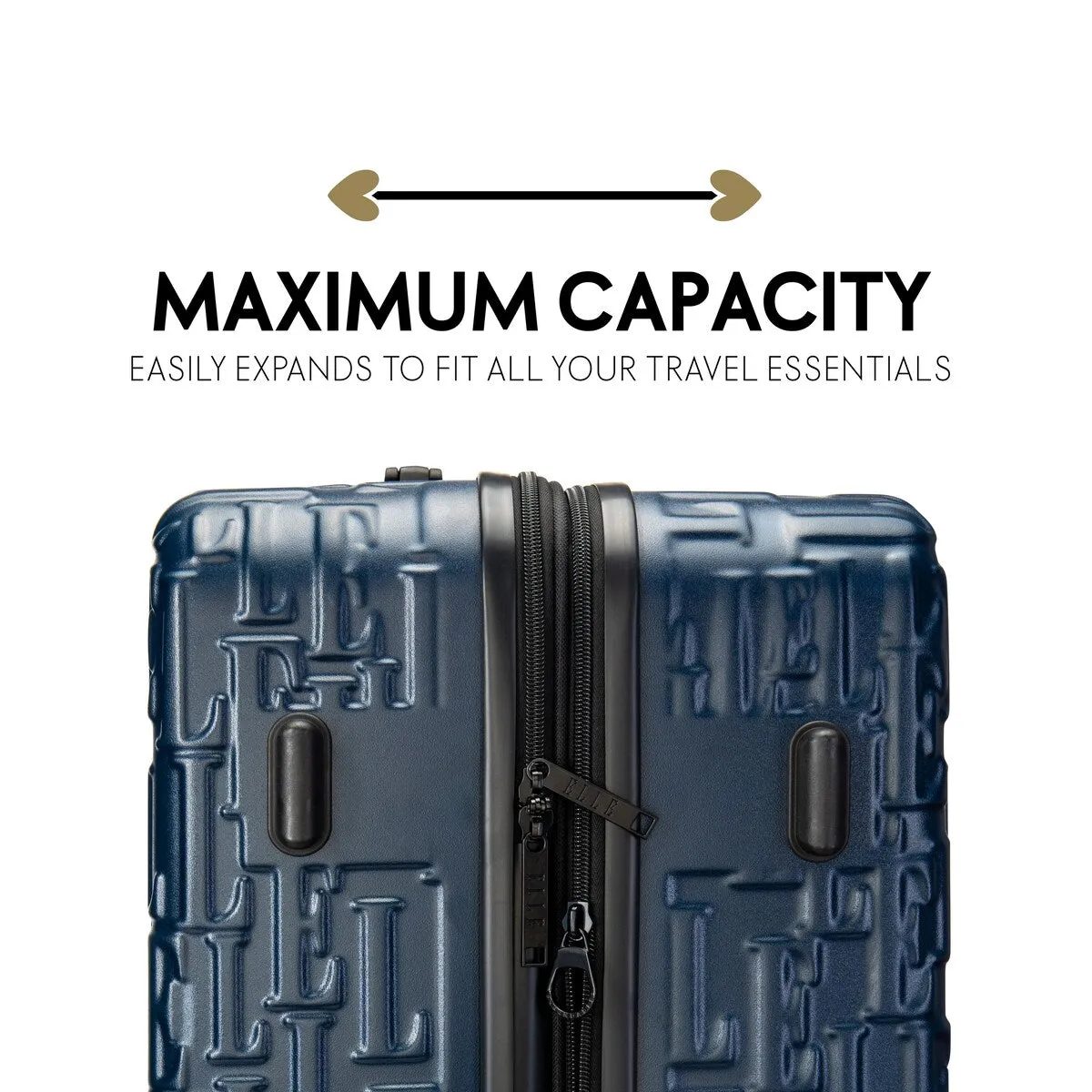 ELLE Wayfarer 3 Piece Expandable Monogram Spinner Luggage Set