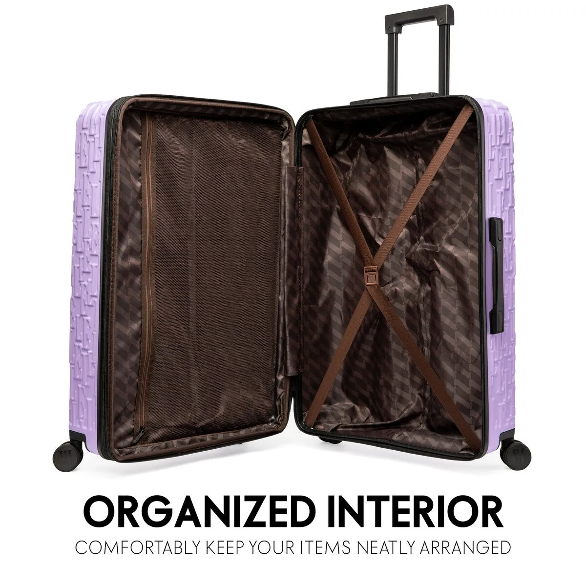 ELLE Wayfarer 3 Piece Expandable Monogram Spinner Luggage Set