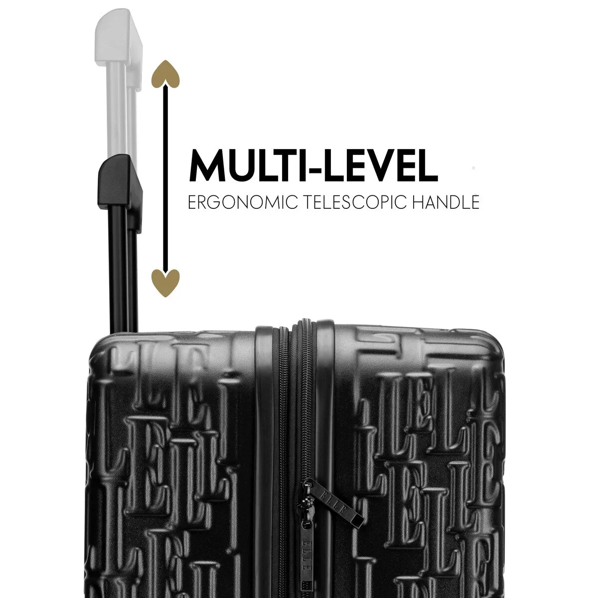 ELLE Wayfarer 3 Piece Expandable Monogram Spinner Luggage Set