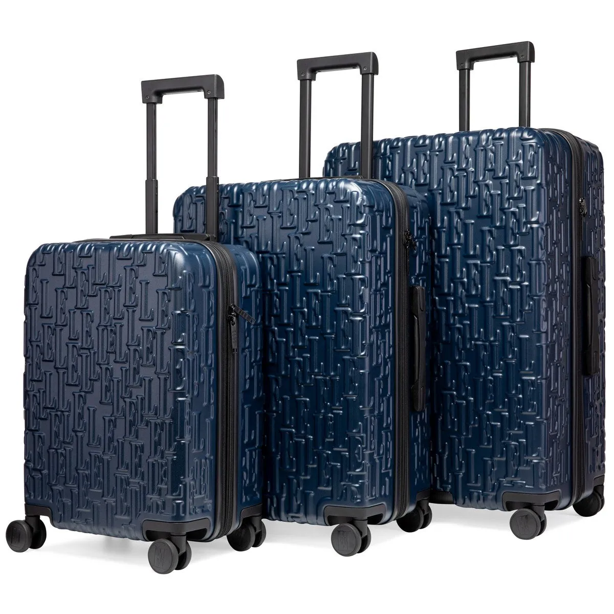 ELLE Wayfarer 3 Piece Expandable Monogram Spinner Luggage Set