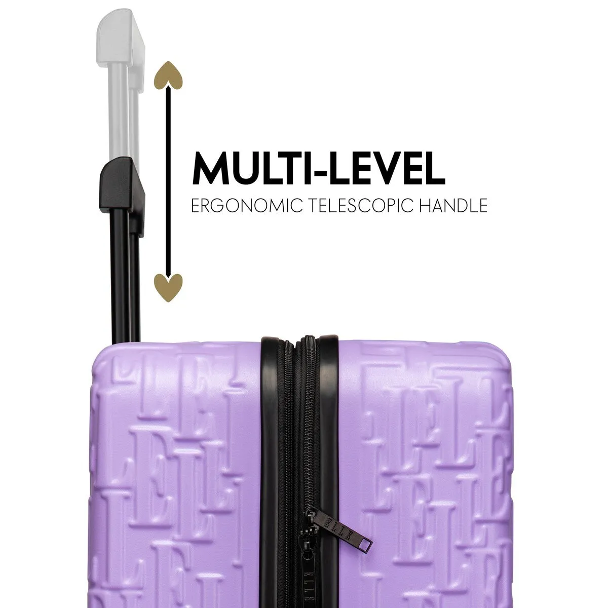ELLE Wayfarer 3 Piece Expandable Monogram Spinner Luggage Set