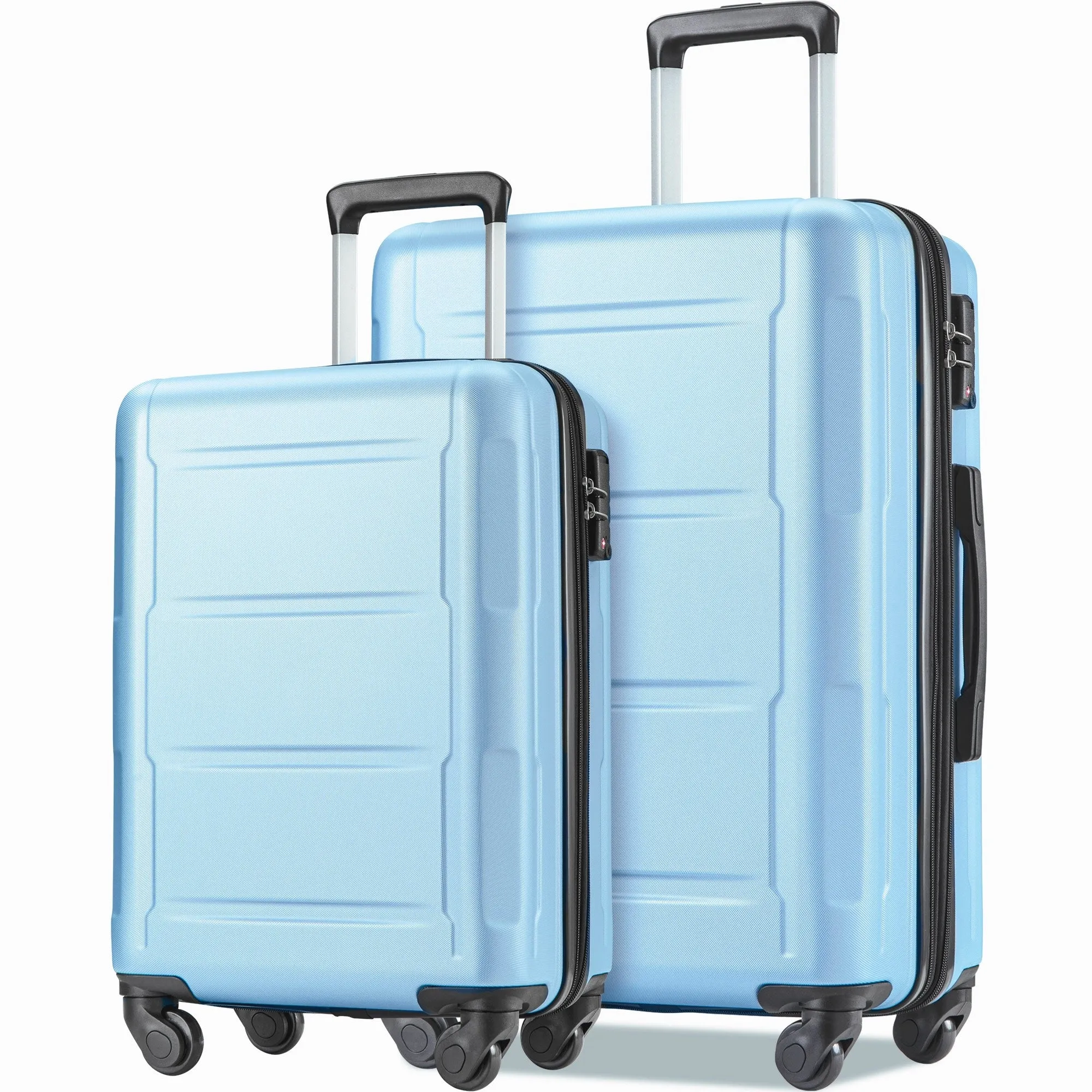 Expanable Spinner Wheel 2 Piece Luggage Set ABS Lightweight Suitcase with TSA Lock 20" 28"
