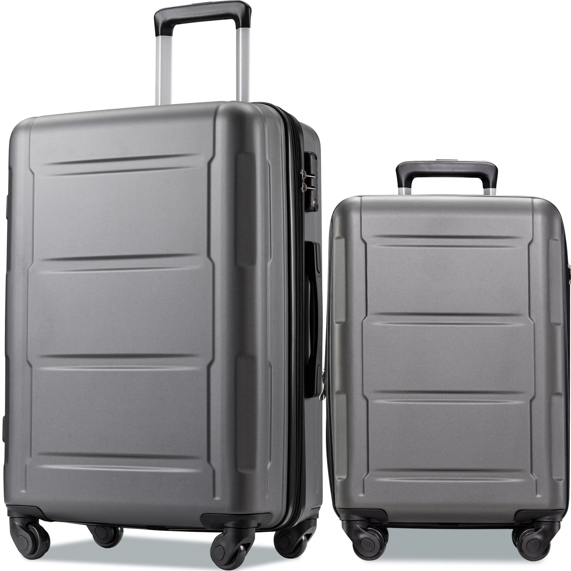 Expanable Spinner Wheel 2 Piece Luggage Set ABS Lightweight Suitcase with TSA Lock 20" 28"
