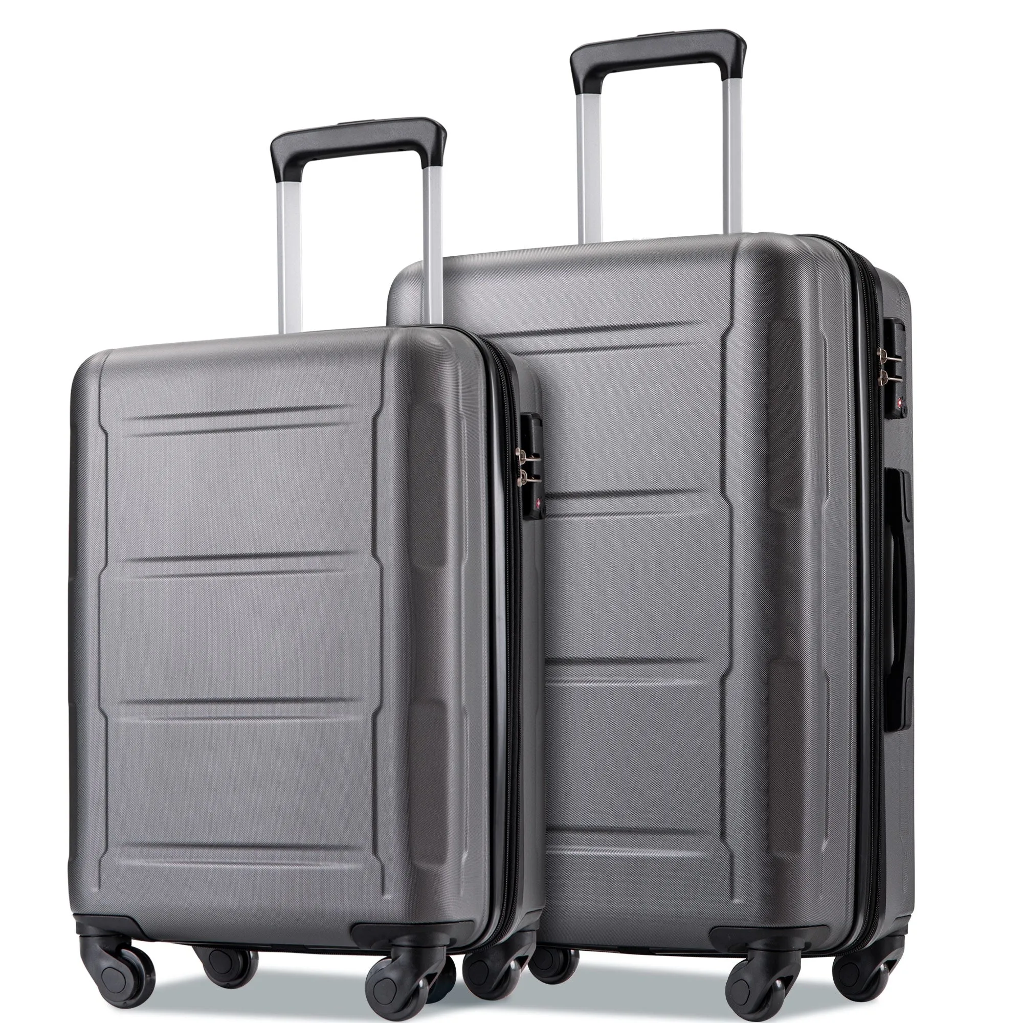Expanable Spinner Wheel 2 Piece Luggage Set ABS Lightweight Suitcase with TSA Lock 20" 28"