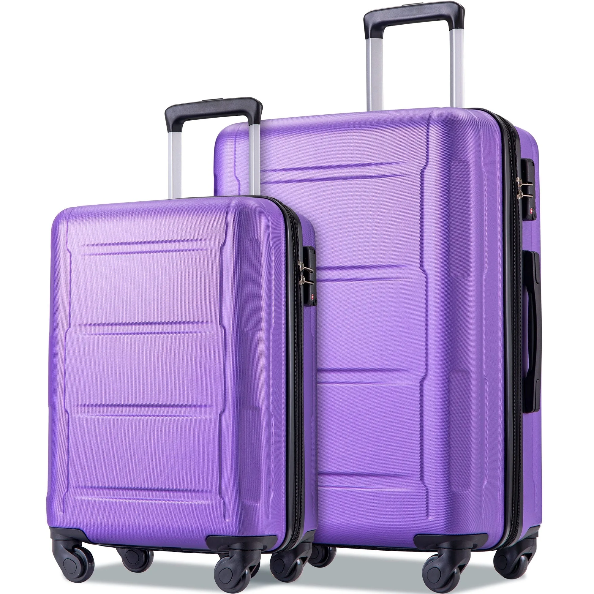 Expanable Spinner Wheel 2 Piece Luggage Set ABS Lightweight Suitcase with TSA Lock 20" 28"