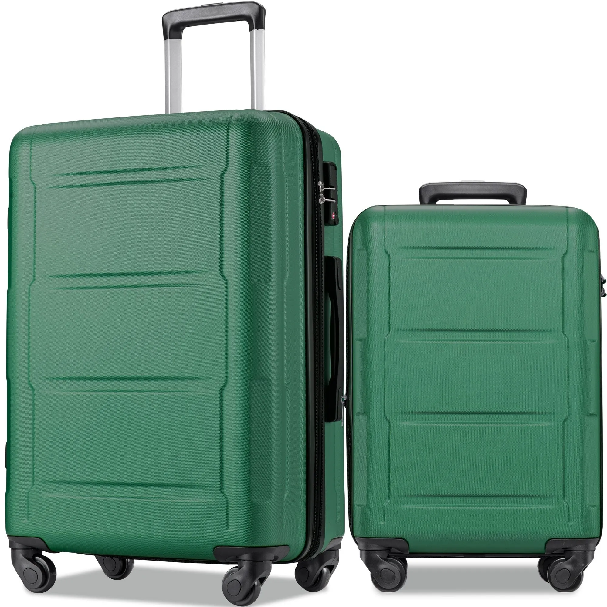 Expanable Spinner Wheel 2 Piece Luggage Set ABS Lightweight Suitcase with TSA Lock 20" 28"