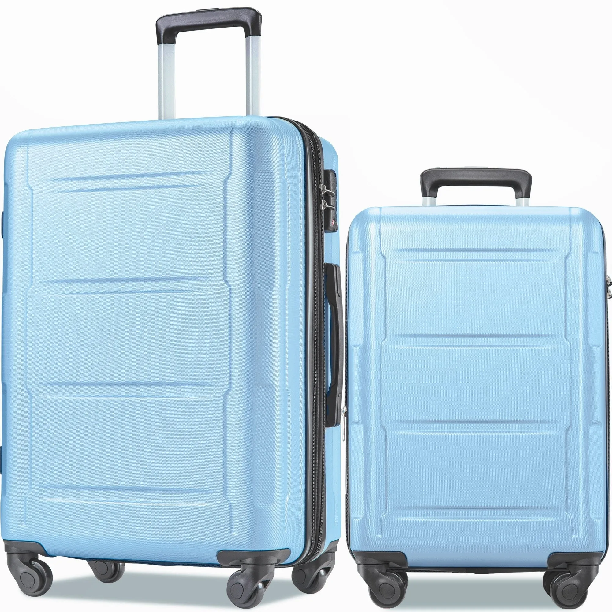 Expanable Spinner Wheel 2 Piece Luggage Set ABS Lightweight Suitcase with TSA Lock 20" 28"