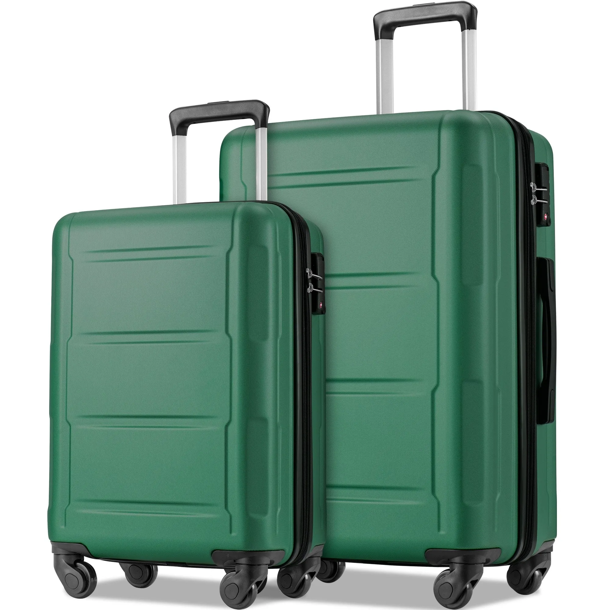 Expanable Spinner Wheel 2 Piece Luggage Set ABS Lightweight Suitcase with TSA Lock 20" 28"