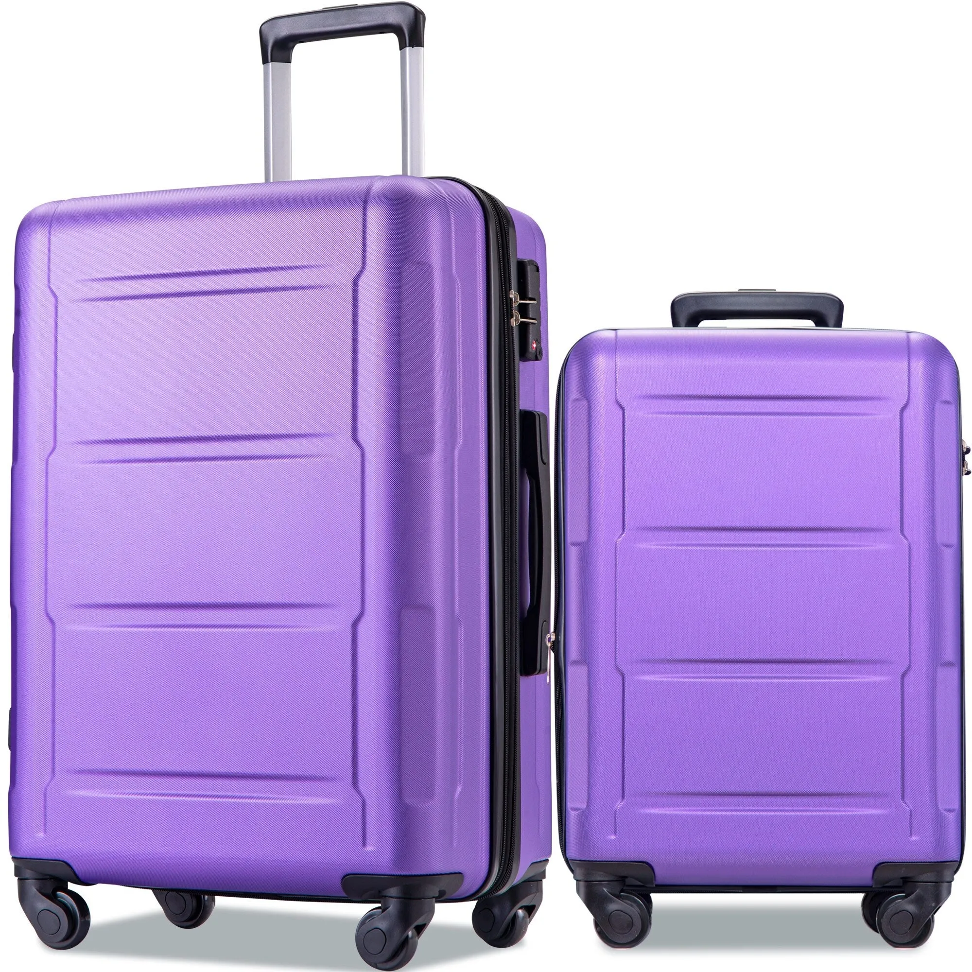 Expanable Spinner Wheel 2 Piece Luggage Set ABS Lightweight Suitcase with TSA Lock 20" 28"
