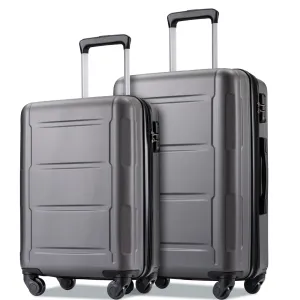 Expanable Spinner Wheel 2 Piece Luggage Set ABS Lightweight Suitcase with TSA Lock 20" 28"