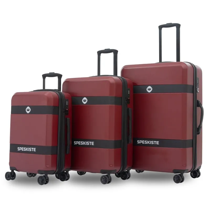 Expandable ABS PC Lightweight 3 Piece Luggage Sets with TSA Lock
