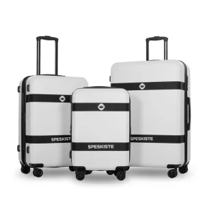 Expandable ABS PC Lightweight 3 Piece Luggage Sets with TSA Lock