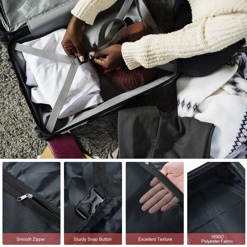 Expandable ABS PC Lightweight 3 Piece Luggage Sets with TSA Lock