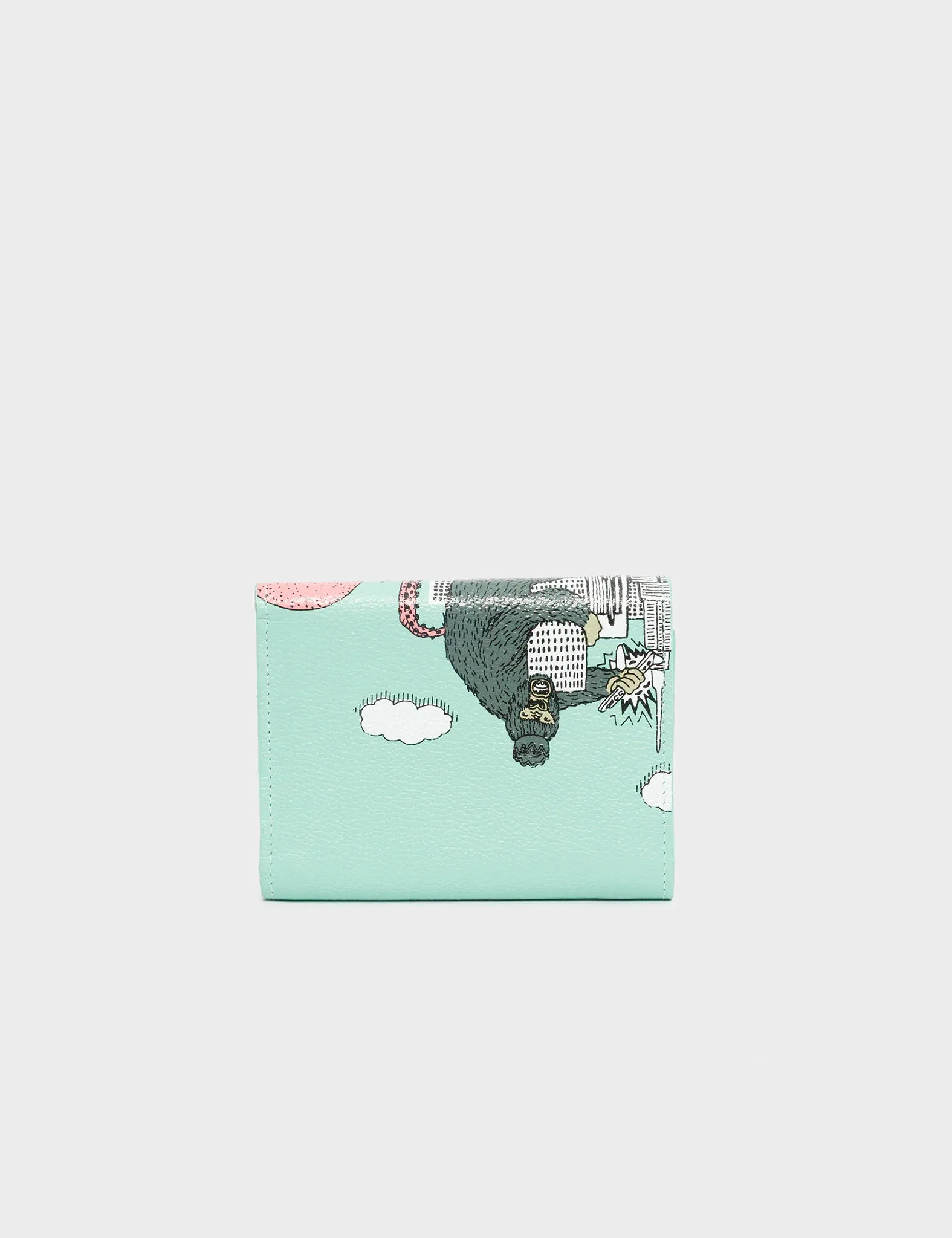 Fiona Oceanic Green Leather Wallet - Hairy Harold Design
