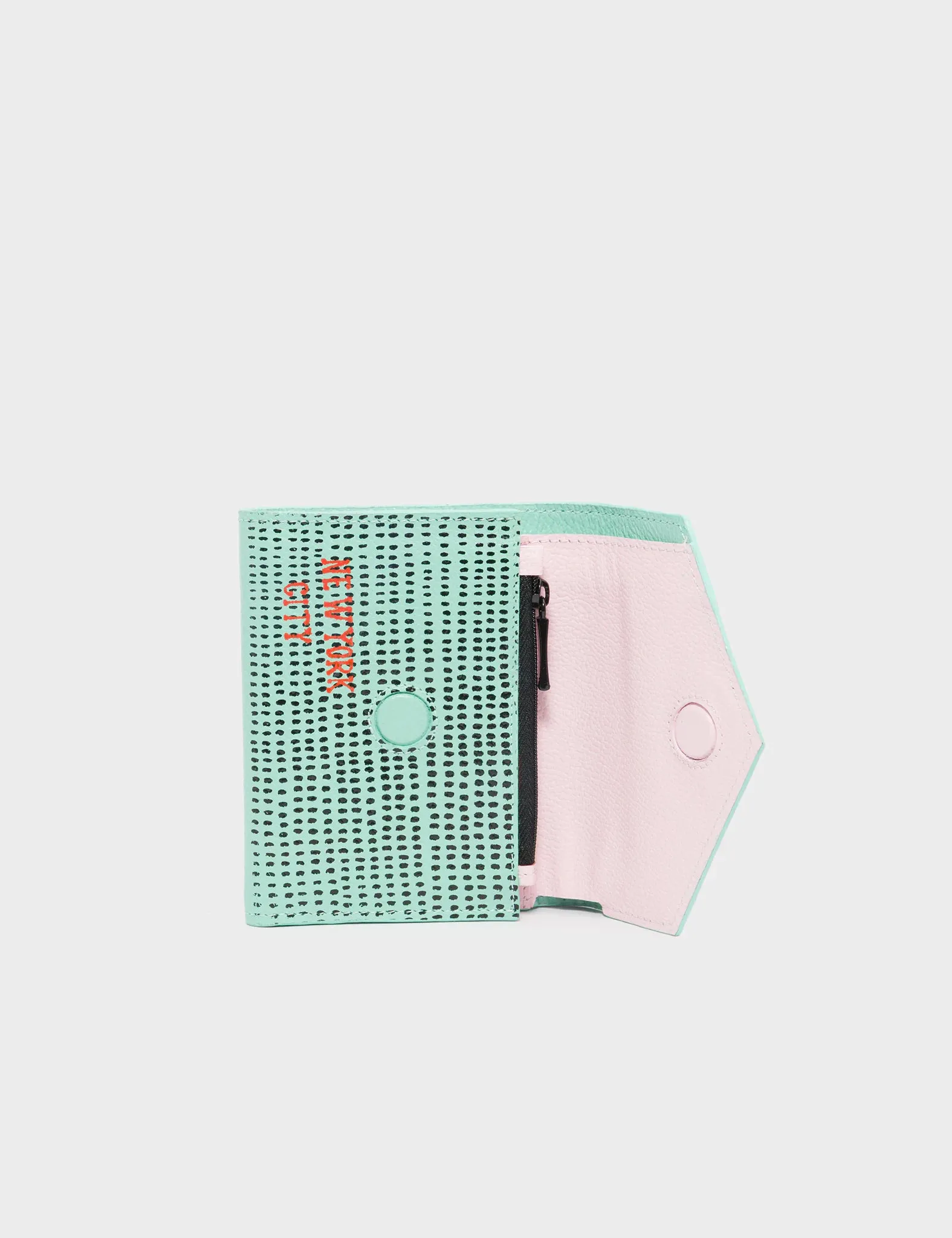 Fiona Oceanic Green Leather Wallet - Hairy Harold Design