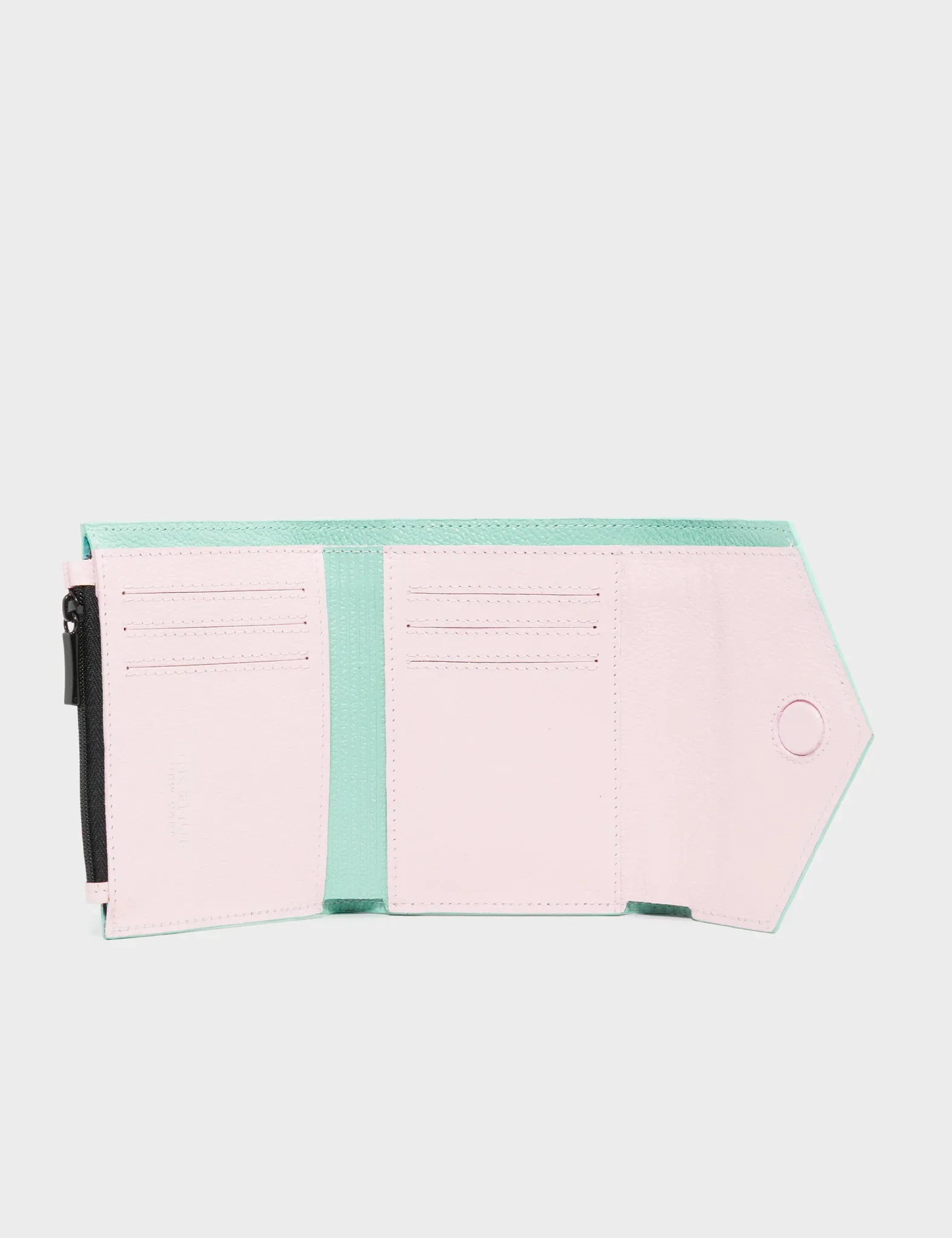 Fiona Oceanic Green Leather Wallet - Hairy Harold Design