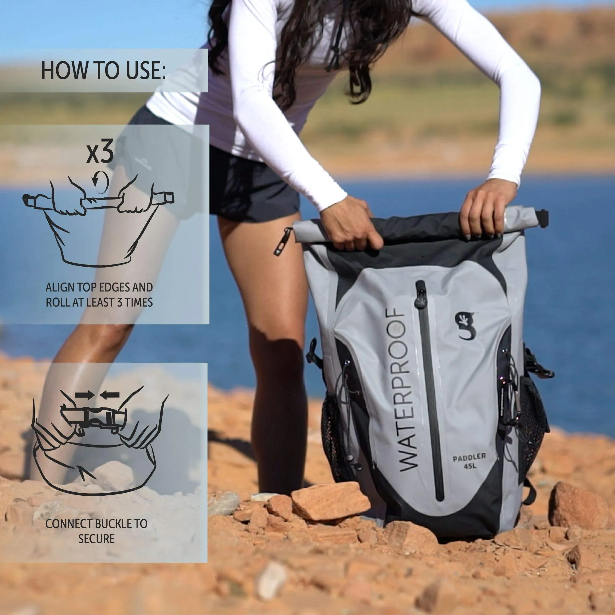 Geckobrands Paddler Waterproof Backpack