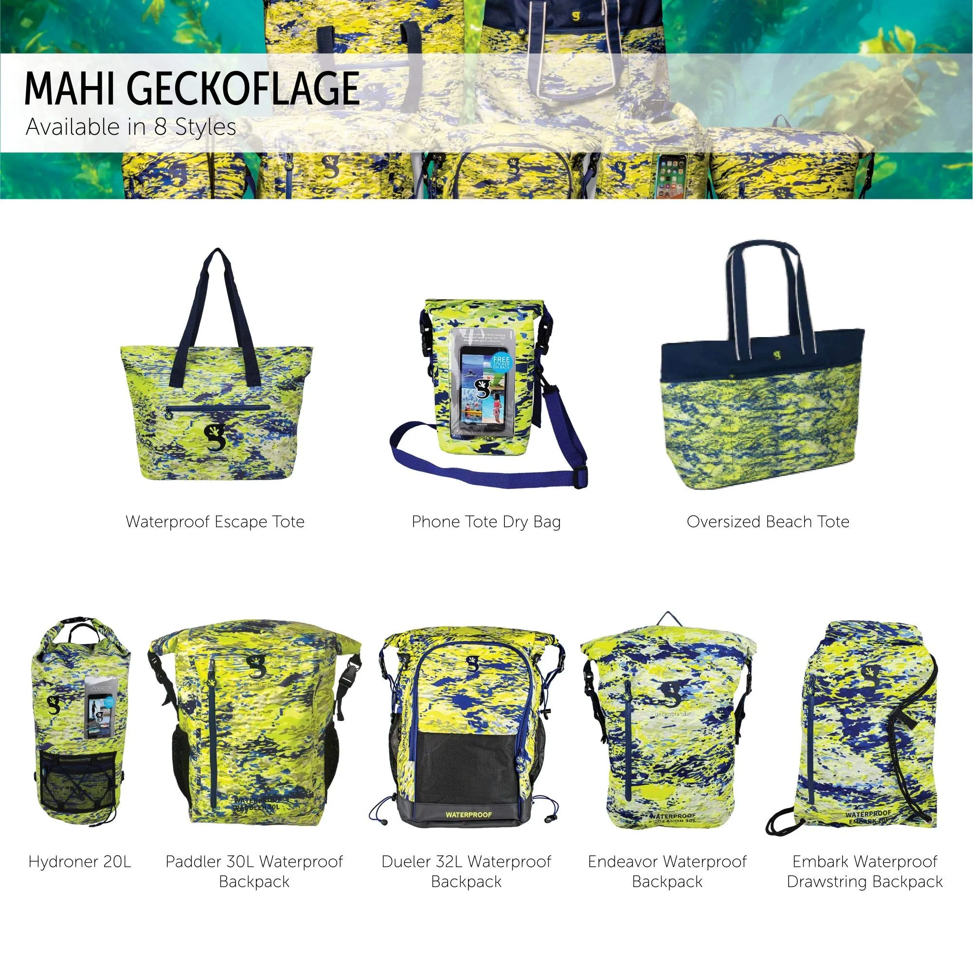 Geckobrands Paddler Waterproof Backpack