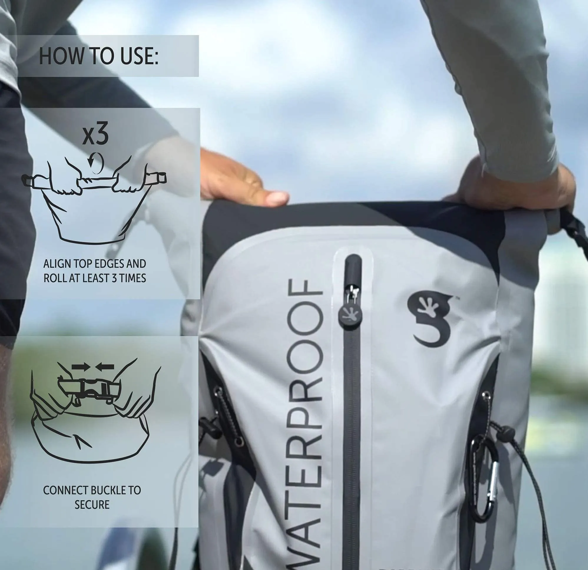 Geckobrands Paddler Waterproof Backpack